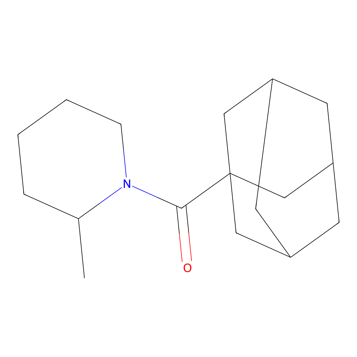 1-(1-Adamantylcarbonyl)-2-methylpiperidine molecular structure, CAS 477308-43-3