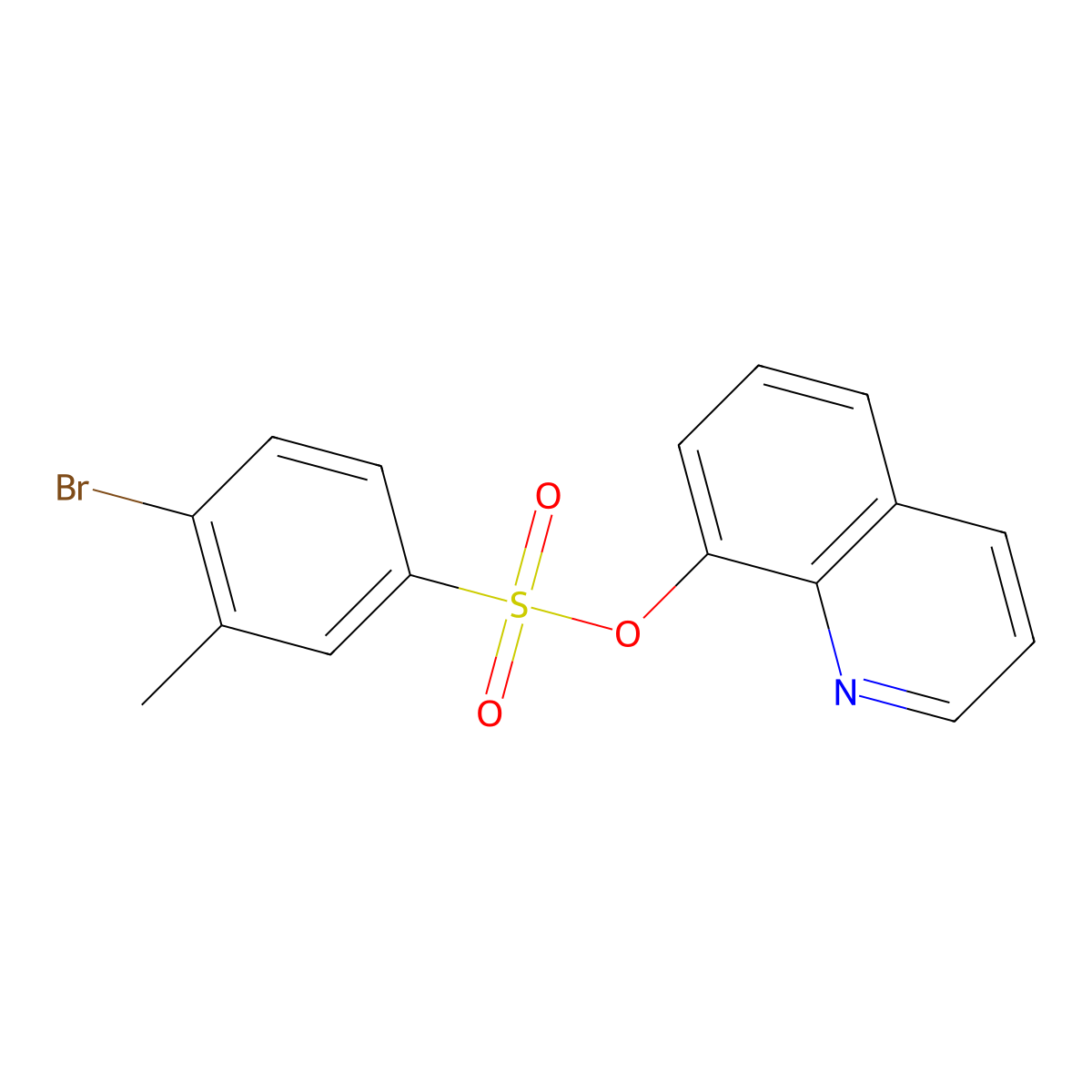 8-Quinolyl 4-bromo-3-methylbenzenesulfonate molecular structure, CAS 477308-64-8