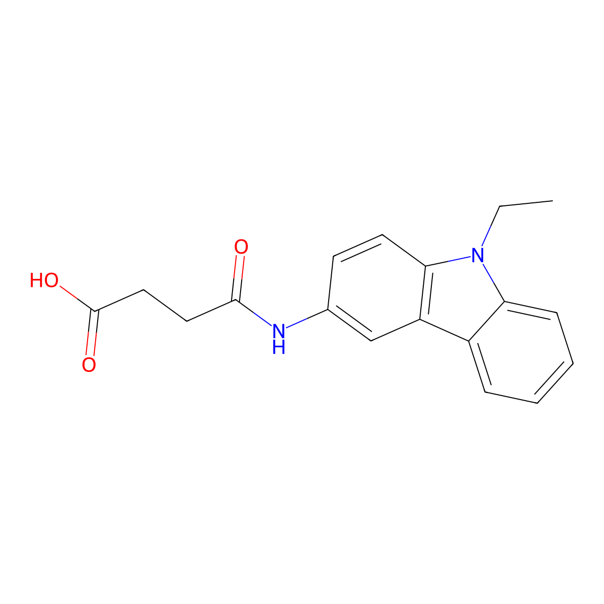 4-[(9-ethyl-9H-carbazol-3-yl)amino]-4-oxobutanoic acid molecular structure, CAS 477308-70-6