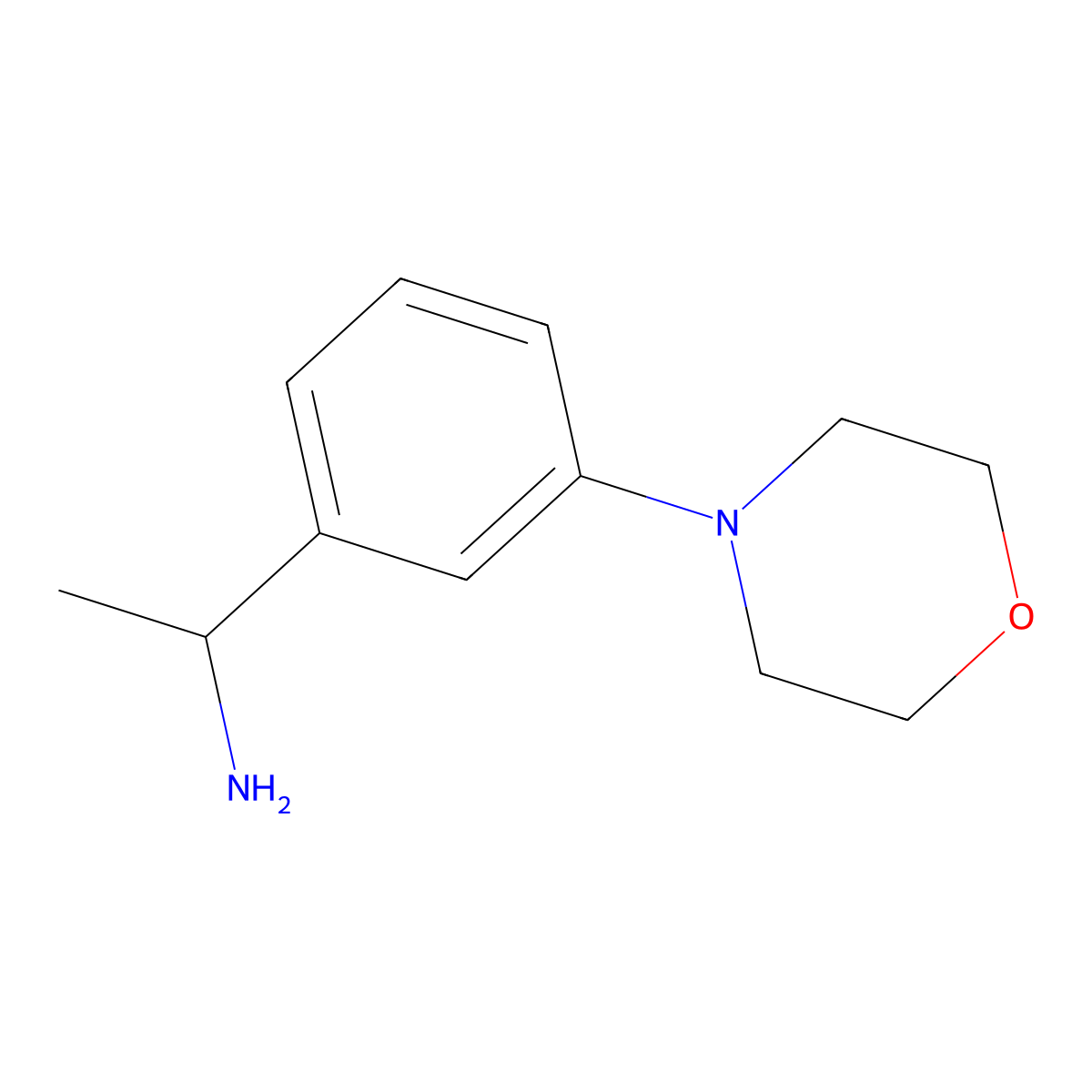 1-(3-Morpholinophenyl)ethanamine molecular structure, CAS 477312-45-1