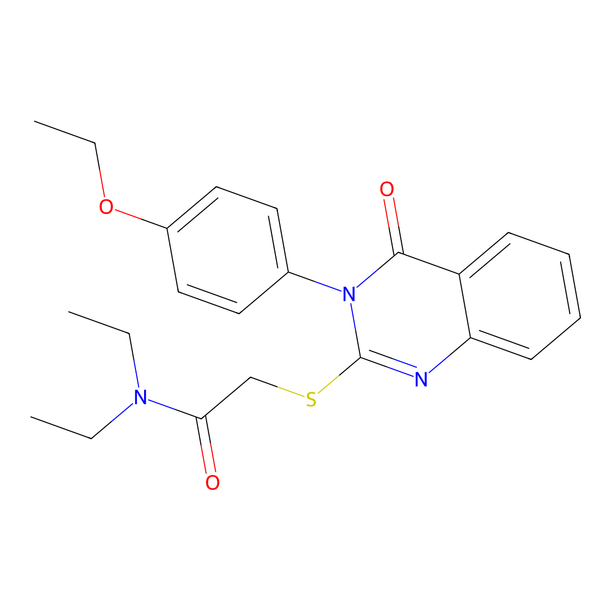 2-((3-(4-Ethoxy-PH)-4-oxo-3,4-dihydro-2-quinazolinyl)thio)-N,N-diethylacetamide molecular structure, CAS 477318-83-5