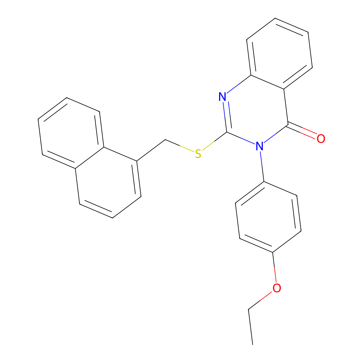 3-(4-Ethoxyphenyl)-2-((1-naphthylmethyl)thio)-4(3H)-quinazolinone molecular structure, CAS 477318-92-6