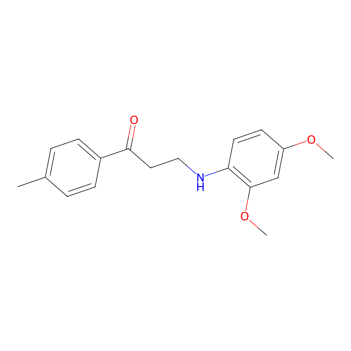 3-(2,4-Dimethoxyanilino)-1-(4-methylphenyl)-1-propanone molecular structure, CAS 477319-04-3