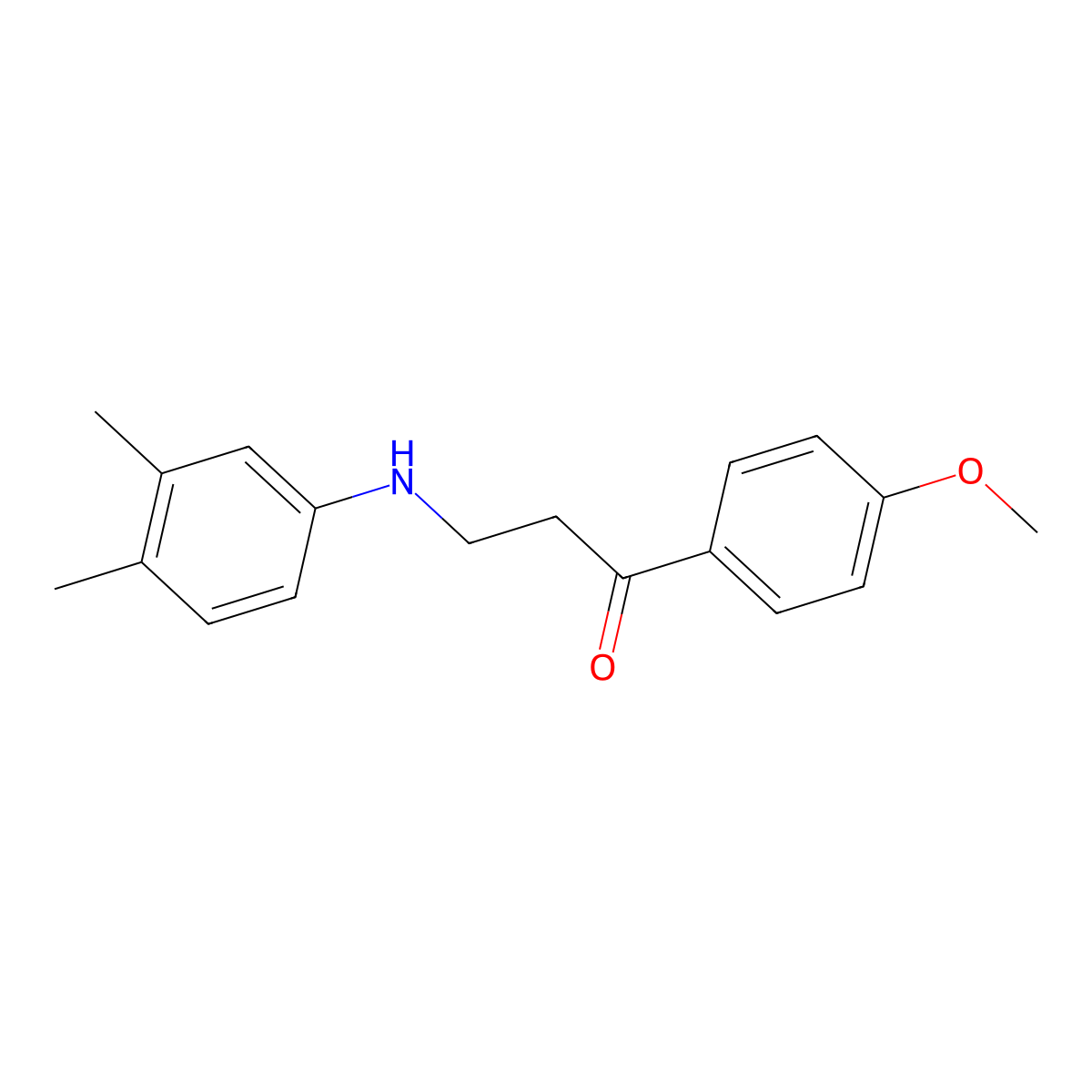 3-(3,4-Dimethylanilino)-1-(4-methoxyphenyl)-1-propanone molecular structure, CAS 477319-10-1