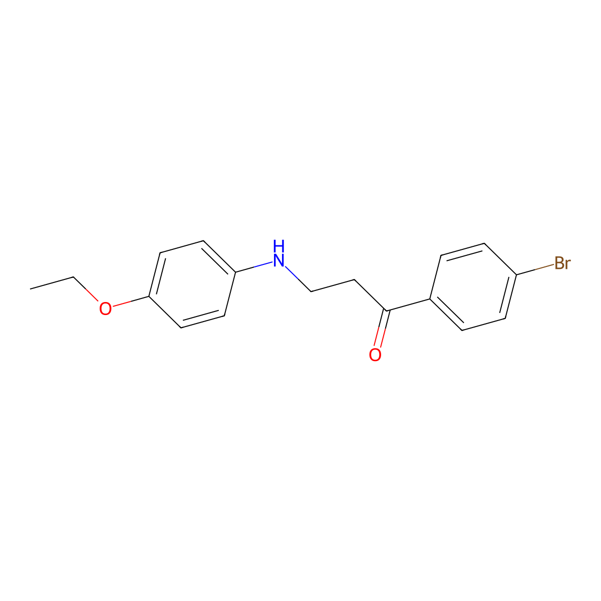 1-(4-Bromophenyl)-3-(4-ethoxyanilino)-1-propanone molecular structure, CAS 477319-98-5