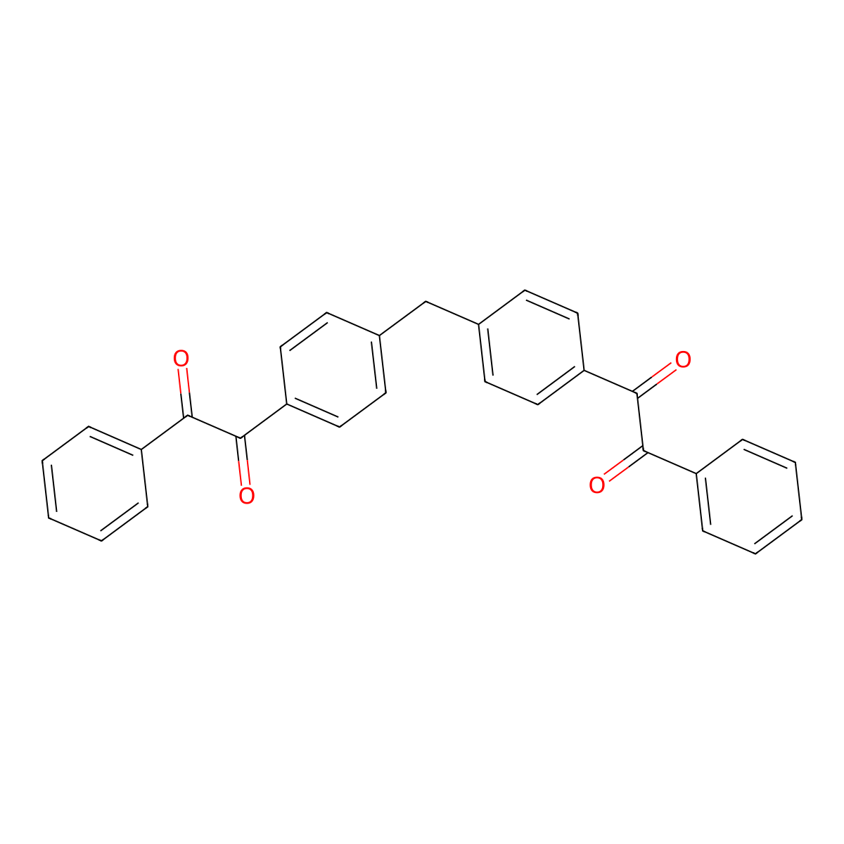1-(4-(4-(Oxo(phenyl)acetyl)benzyl)phenyl)-2-phenyl-1,2-ethanedione molecular structure, CAS 47732-44-5