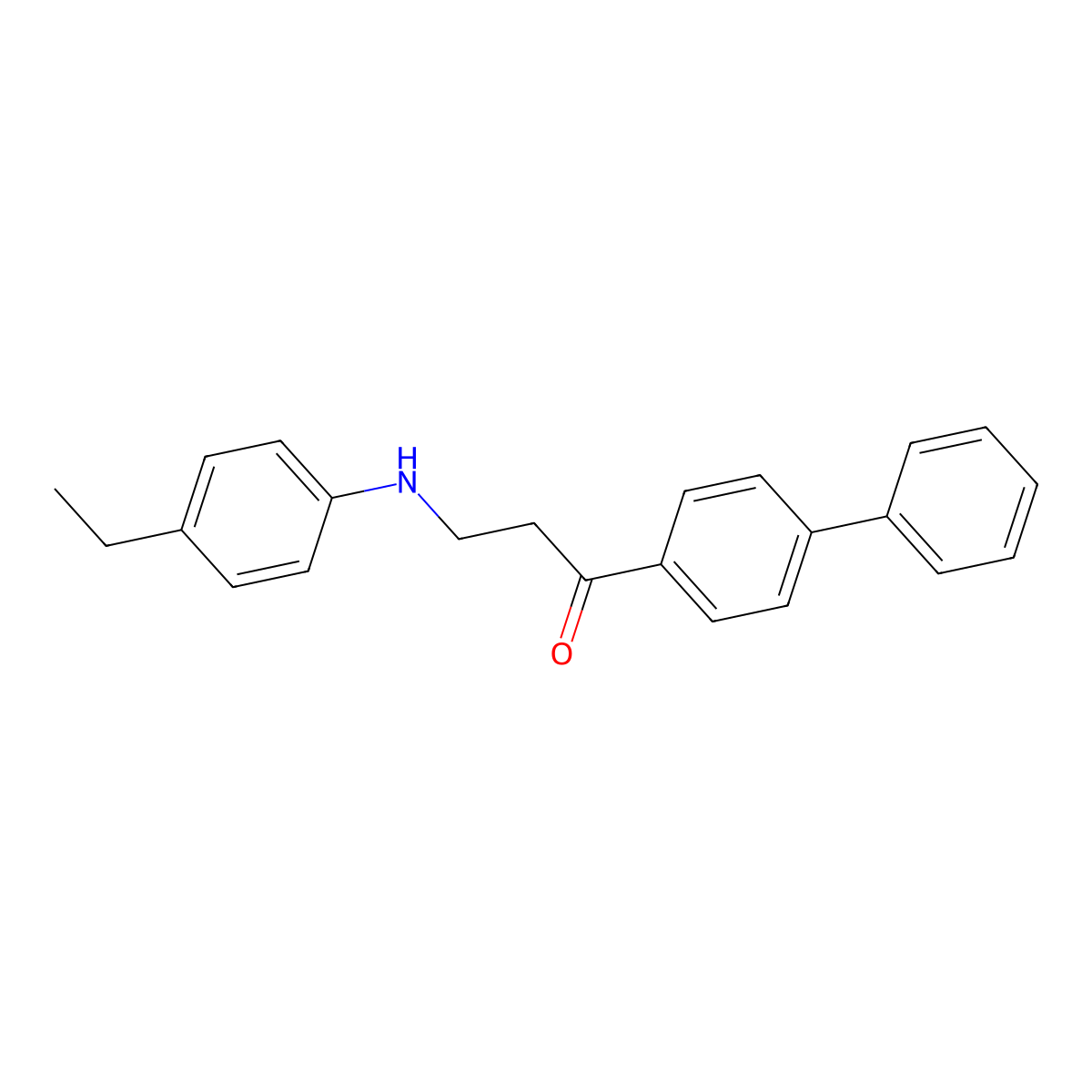 1-(1,1'-Biphenyl)-4-yl-3-((4-ethylphenyl)amino)-1-propanone molecular structure, CAS 477320-05-1