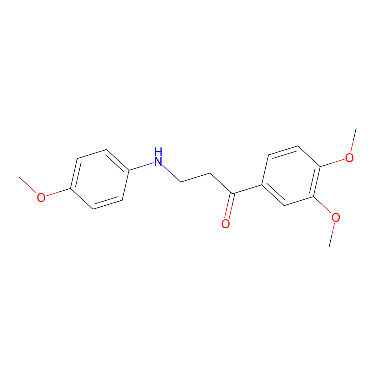 1-(3,4-Dimethoxyphenyl)-3-(4-methoxyanilino)-1-propanone molecular structure, CAS 477320-14-2