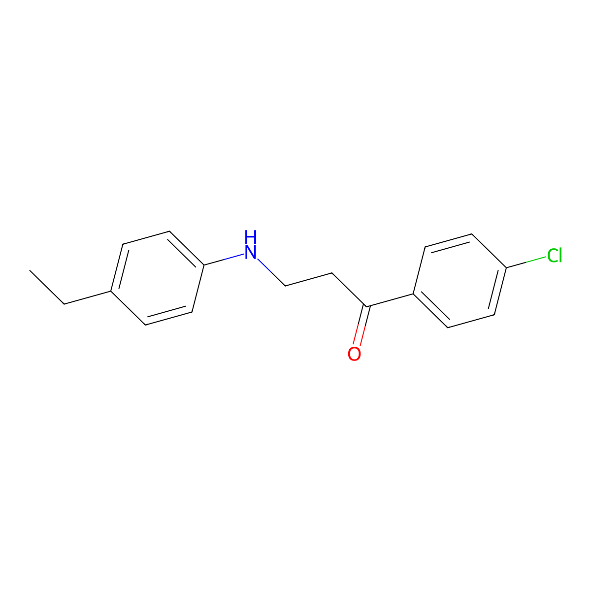 1-(4-Chlorophenyl)-3-(4-ethylanilino)-1-propanone molecular structure, CAS 477320-25-5