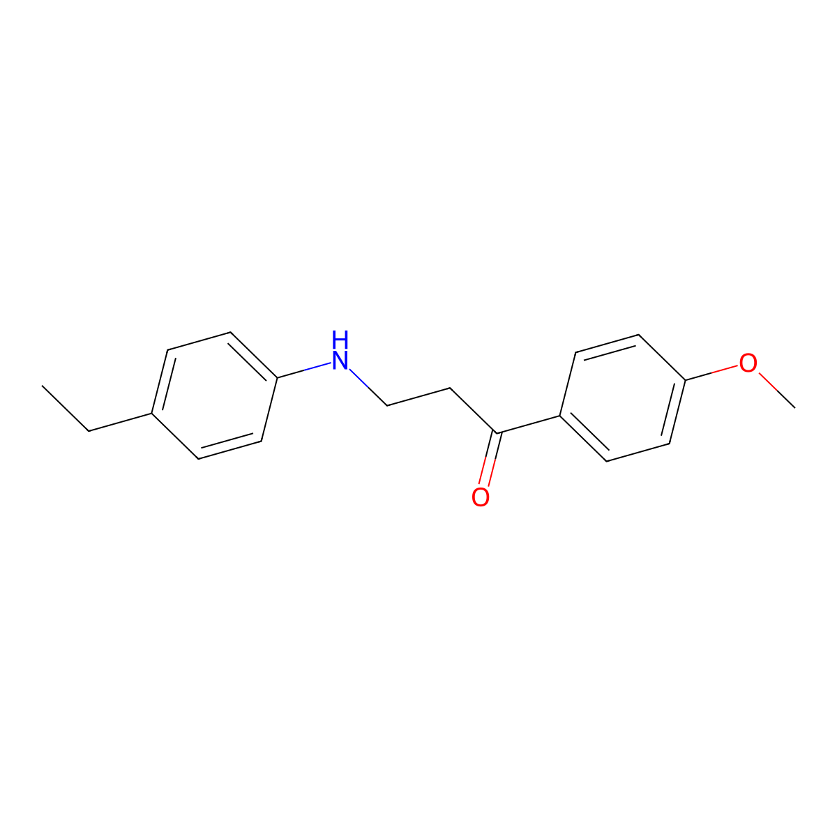 3-(4-Ethylanilino)-1-(4-methoxyphenyl)-1-propanone molecular structure, CAS 477320-26-6