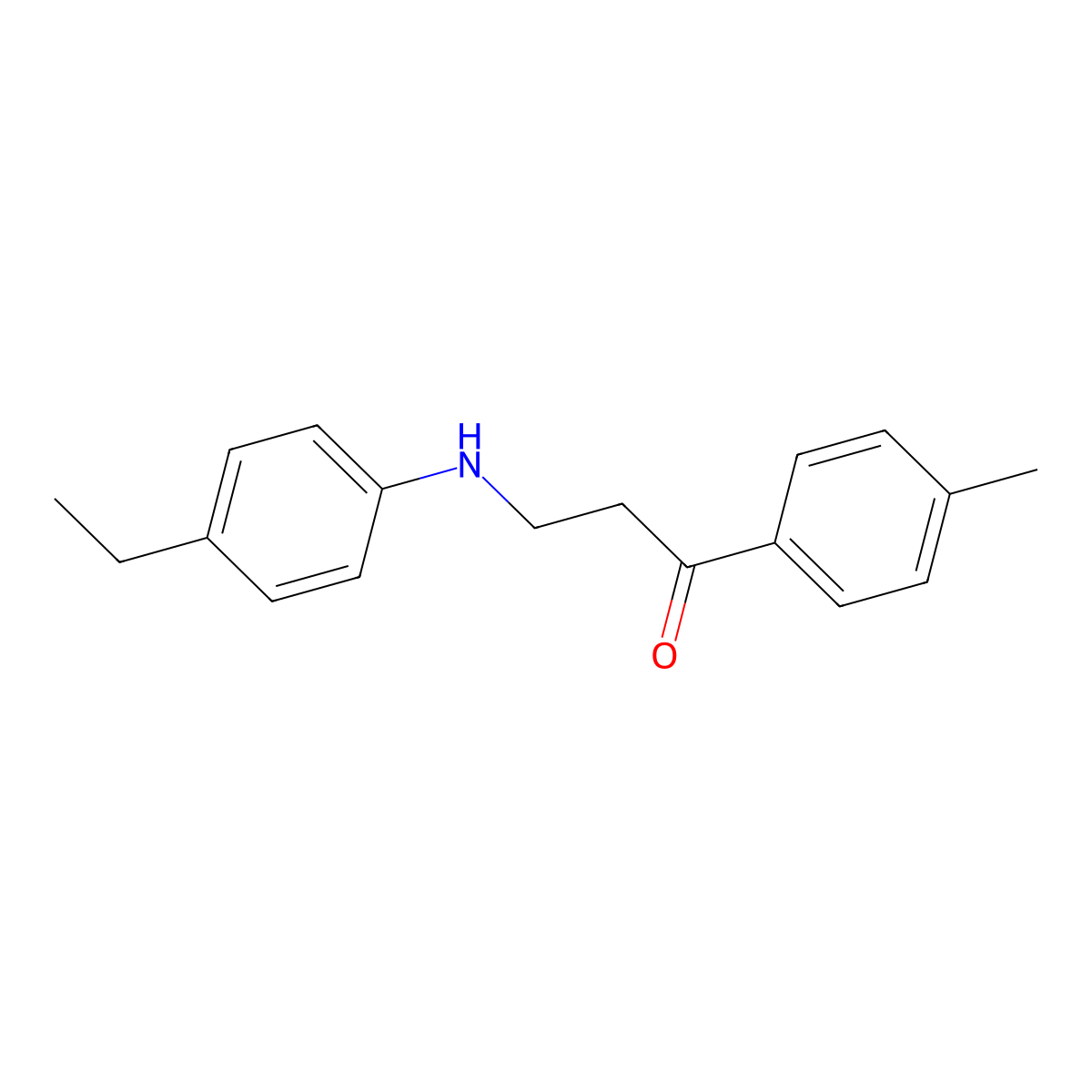 3-(4-Ethylanilino)-1-(4-methylphenyl)-1-propanone molecular structure, CAS 477320-42-6