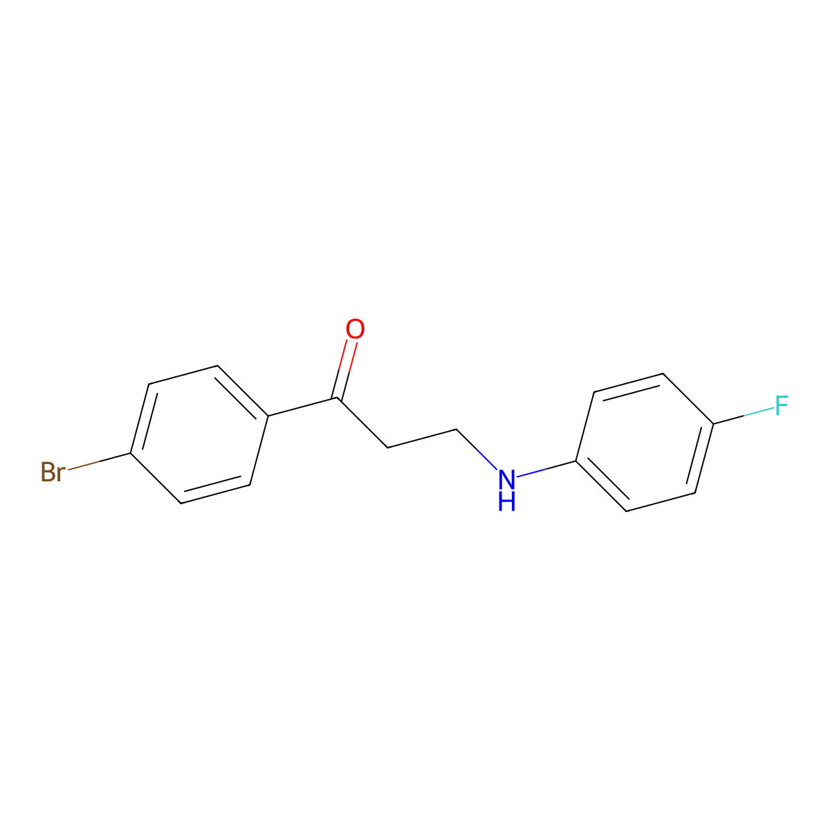 1-(4-Bromophenyl)-3-(4-fluoroanilino)-1-propanone molecular structure, CAS 477320-45-9