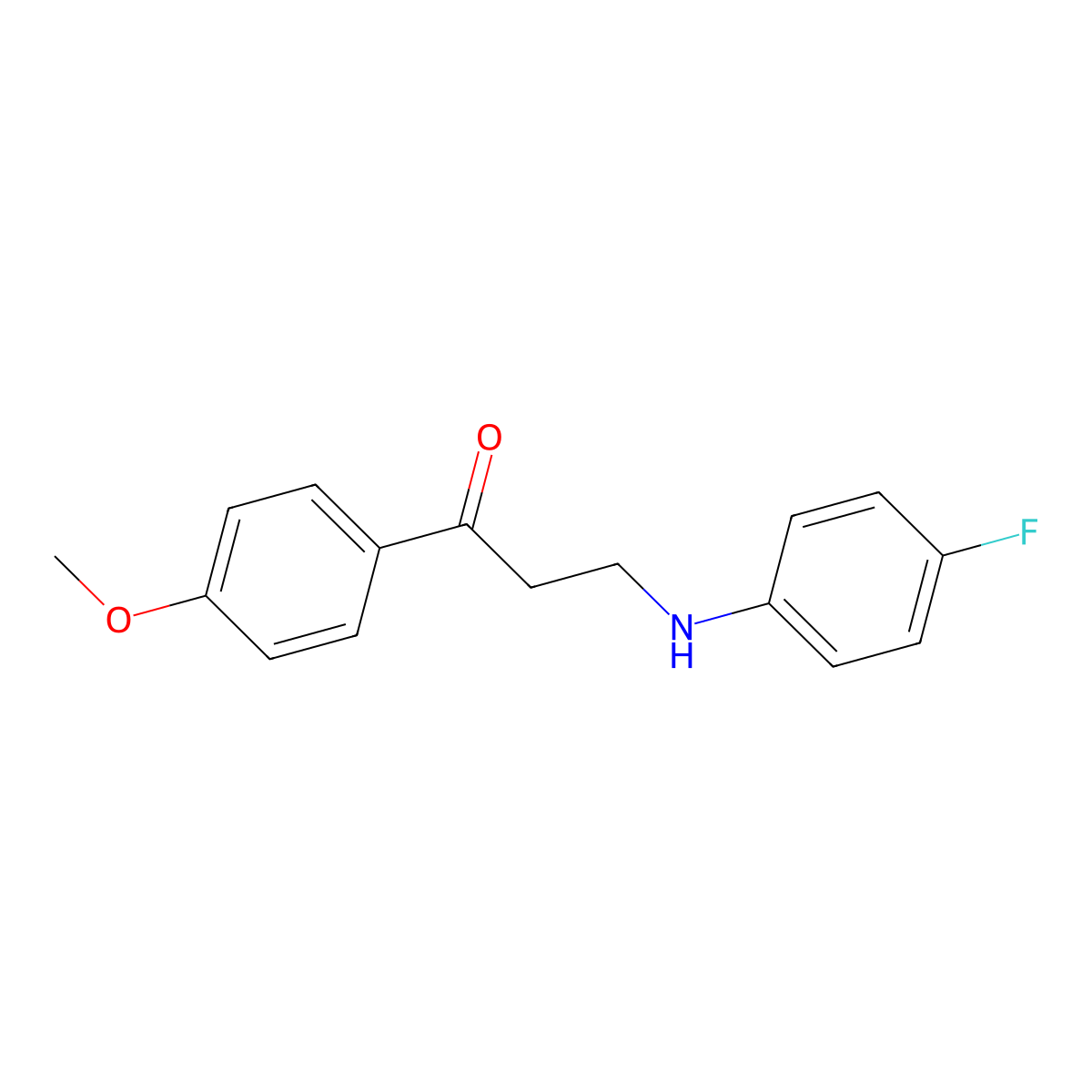 3-(4-Fluoroanilino)-1-(4-methoxyphenyl)-1-propanone molecular structure, CAS 477320-46-0