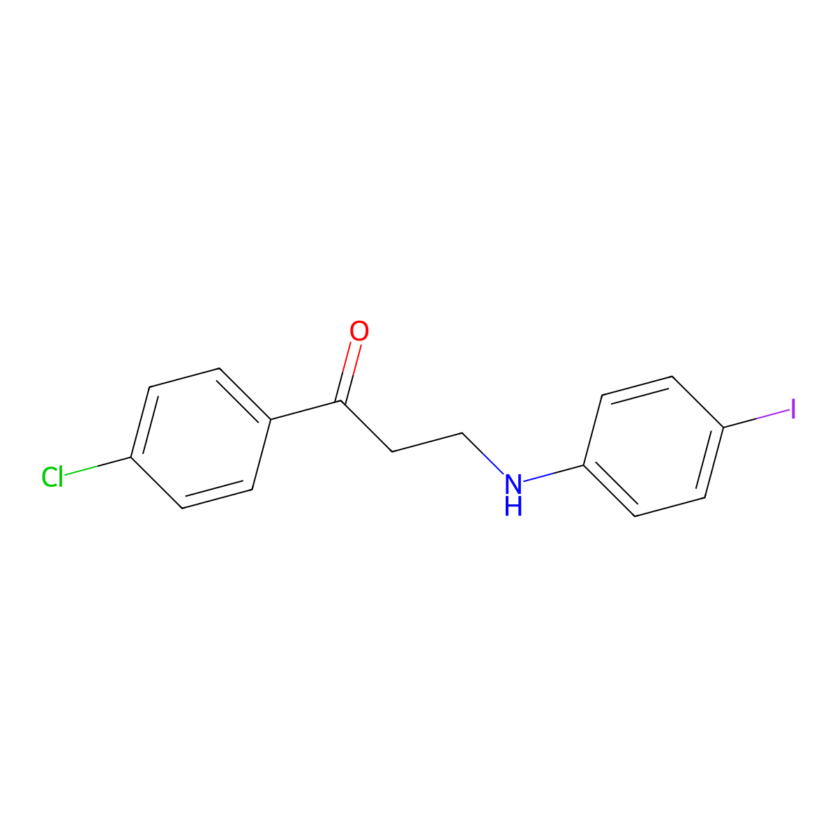 1-(4-Chlorophenyl)-3-(4-iodoanilino)-1-propanone molecular structure, CAS 477320-54-0