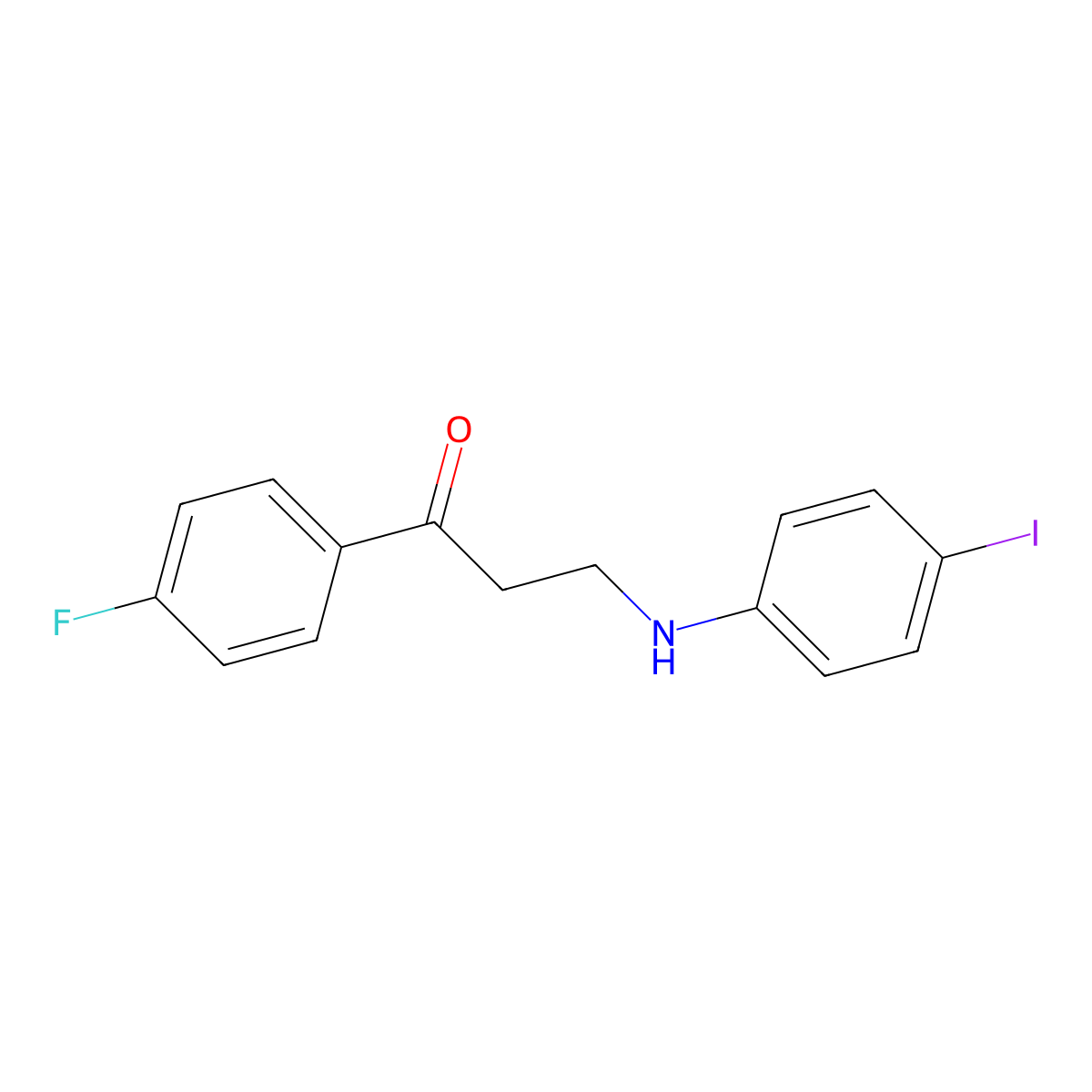 1-(4-Fluorophenyl)-3-(4-iodoanilino)-1-propanone molecular structure, CAS 477320-55-1