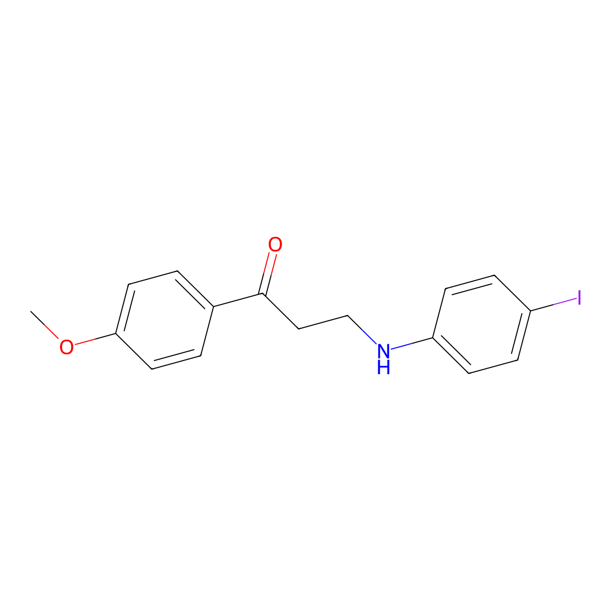 3-(4-Iodoanilino)-1-(4-methoxyphenyl)-1-propanone molecular structure, CAS 477320-56-2