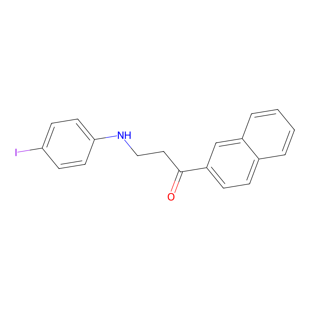 3-(4-Iodoanilino)-1-(2-naphthyl)-1-propanone molecular structure, CAS 477320-57-3
