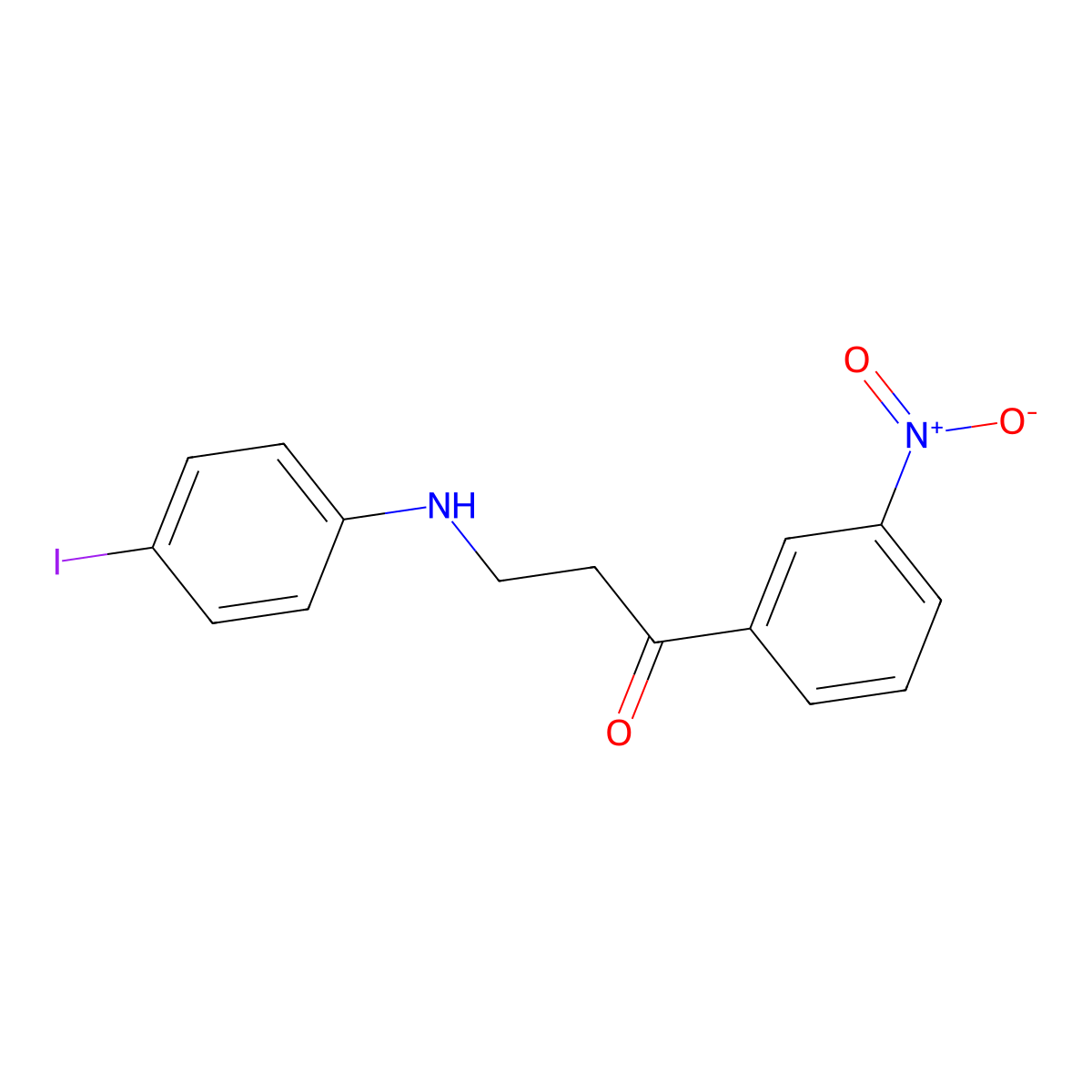 3-(4-Iodoanilino)-1-(3-nitrophenyl)-1-propanone molecular structure, CAS 477320-58-4
