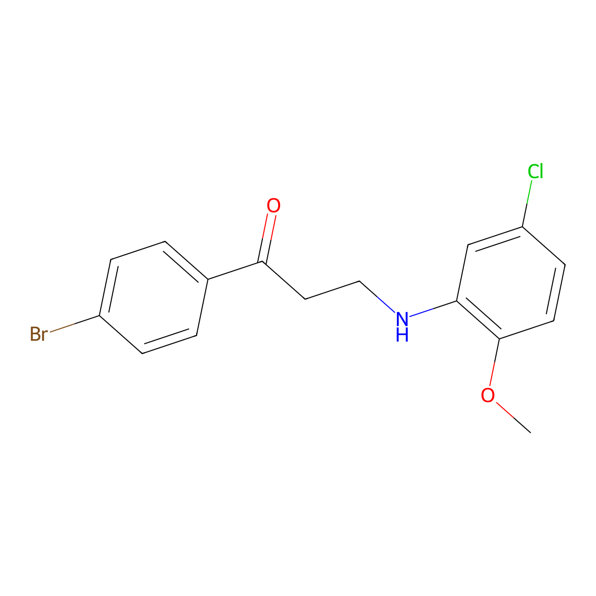 1-(4-Bromophenyl)-3-(5-chloro-2-methoxyanilino)-1-propanone molecular structure, CAS 477320-59-5