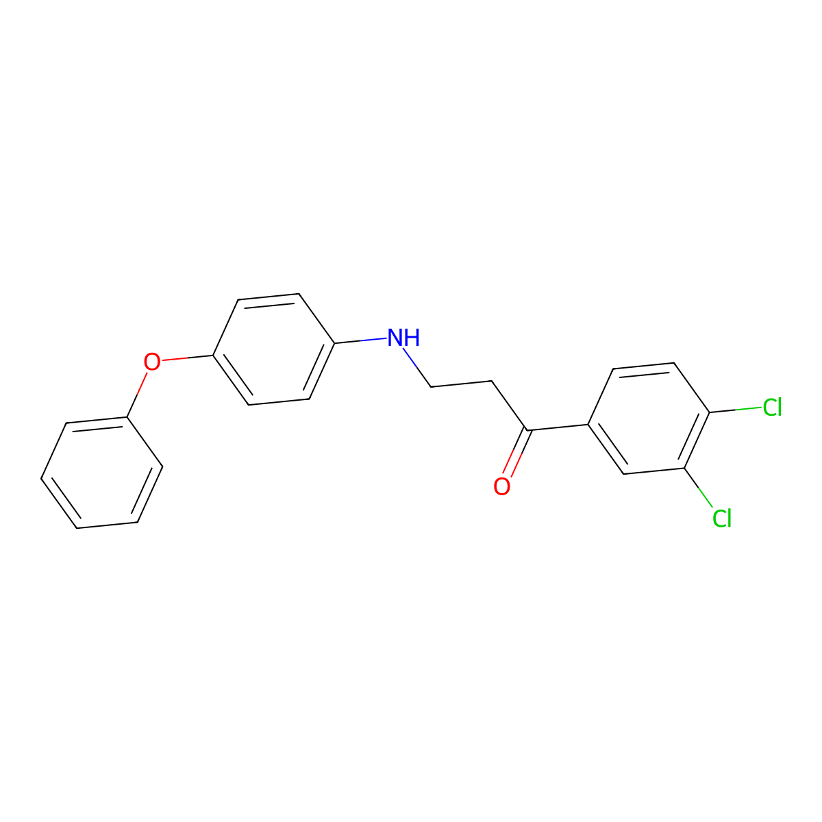 1-(3,4-Dichlorophenyl)-3-(4-phenoxyanilino)-1-propanone molecular structure, CAS 477320-62-0