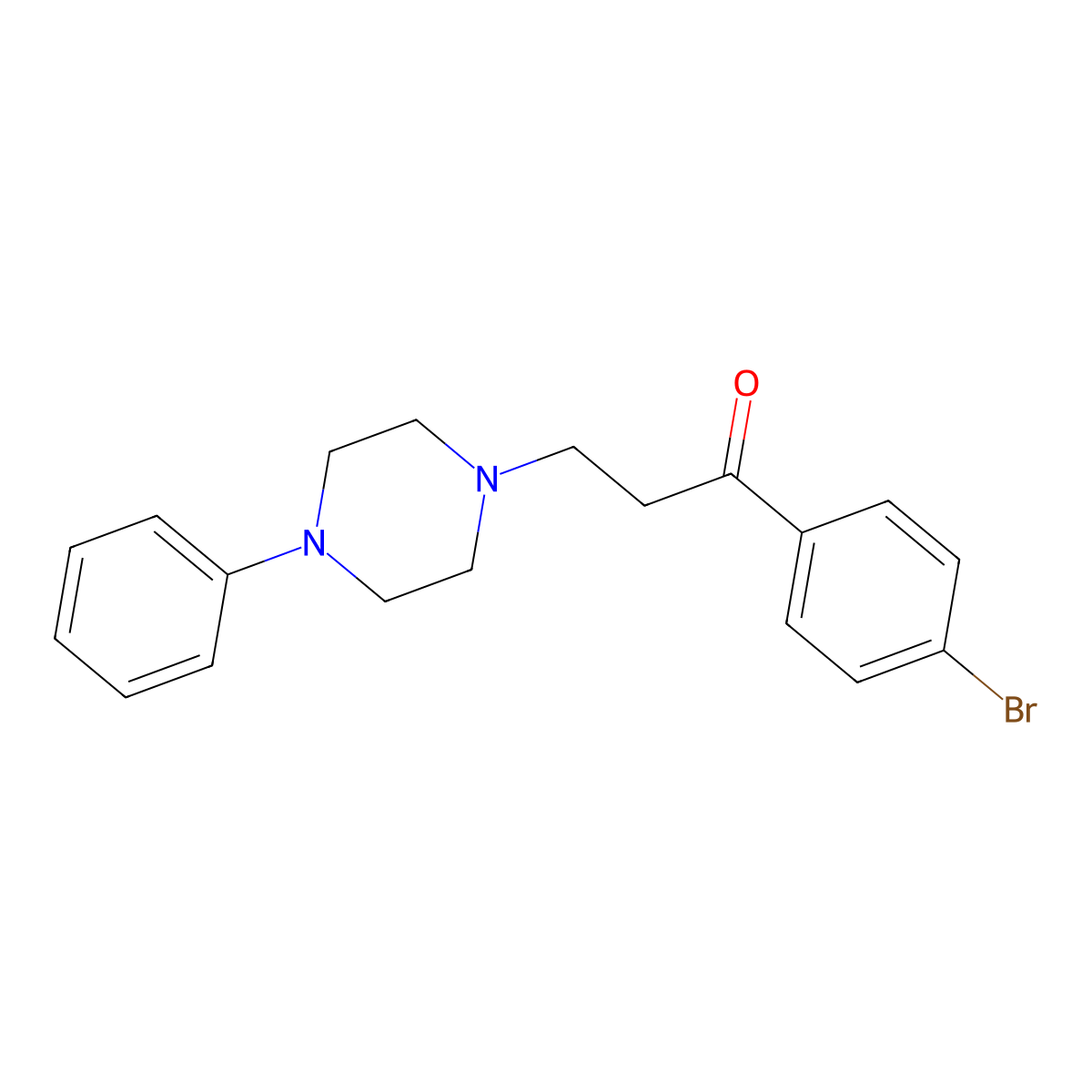 1-(4-Bromophenyl)-3-(4-phenyl-1-piperazinyl)-1-propanone molecular structure, CAS 477320-65-3