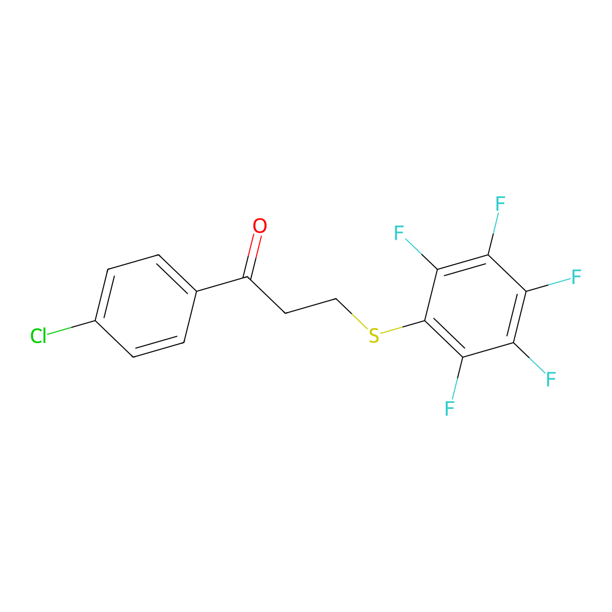 1-(4-Chlorophenyl)-3-[(2,3,4,5,6-pentafluorophenyl)thio]-1-propanone molecular structure, CAS 477320-66-4