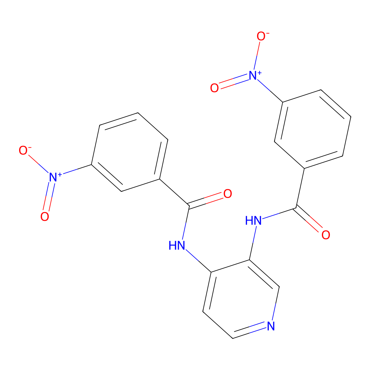 3-nitro-N-[3-[(3-nitrobenzoyl)amino]pyridin-4-yl]benzamide molecular structure, CAS 477325-02-3