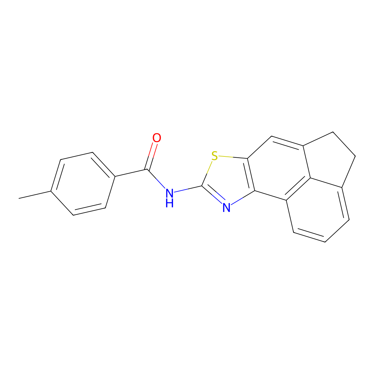 4-methyl-N-{5-thia-3-azatetracyclo[6.6.1.0^{2,6}.0^{11,15}]pentadeca-1(15),2(6),3,7,11,13-hexaen-4-yl}benzamide molecular structure, CAS 477325-63-6