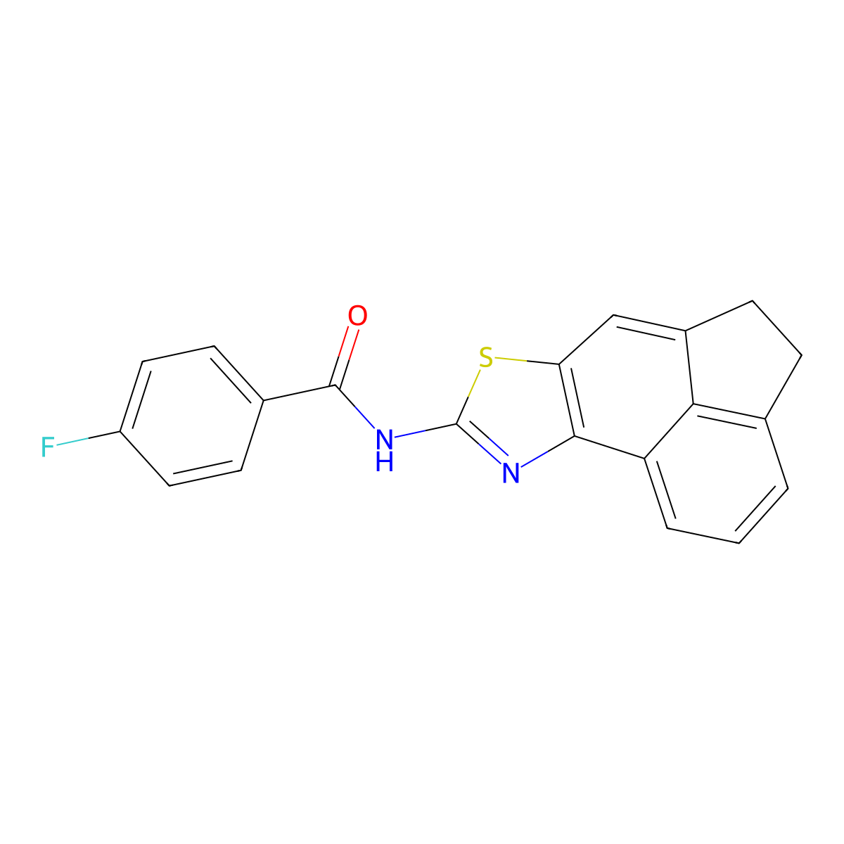 N-(4,5-dihydroacenaphtho[5,4-d]thiazol-8-yl)-4-fluorobenzamide molecular structure, CAS 477325-72-7