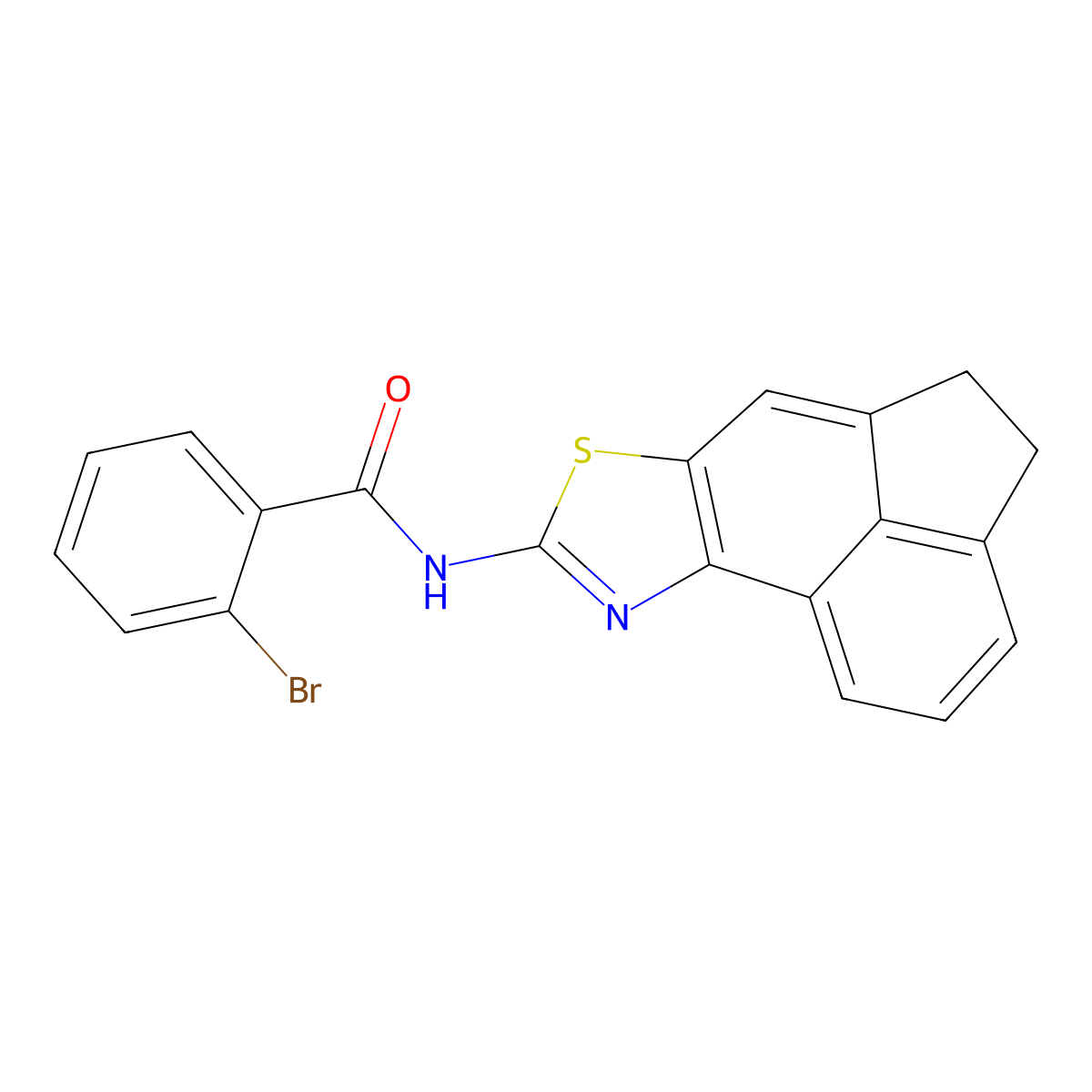 2-bromo-N-(4,5-dihydroacenaphtho[5,4-d]thiazol-8-yl)benzamide molecular structure, CAS 477325-74-9