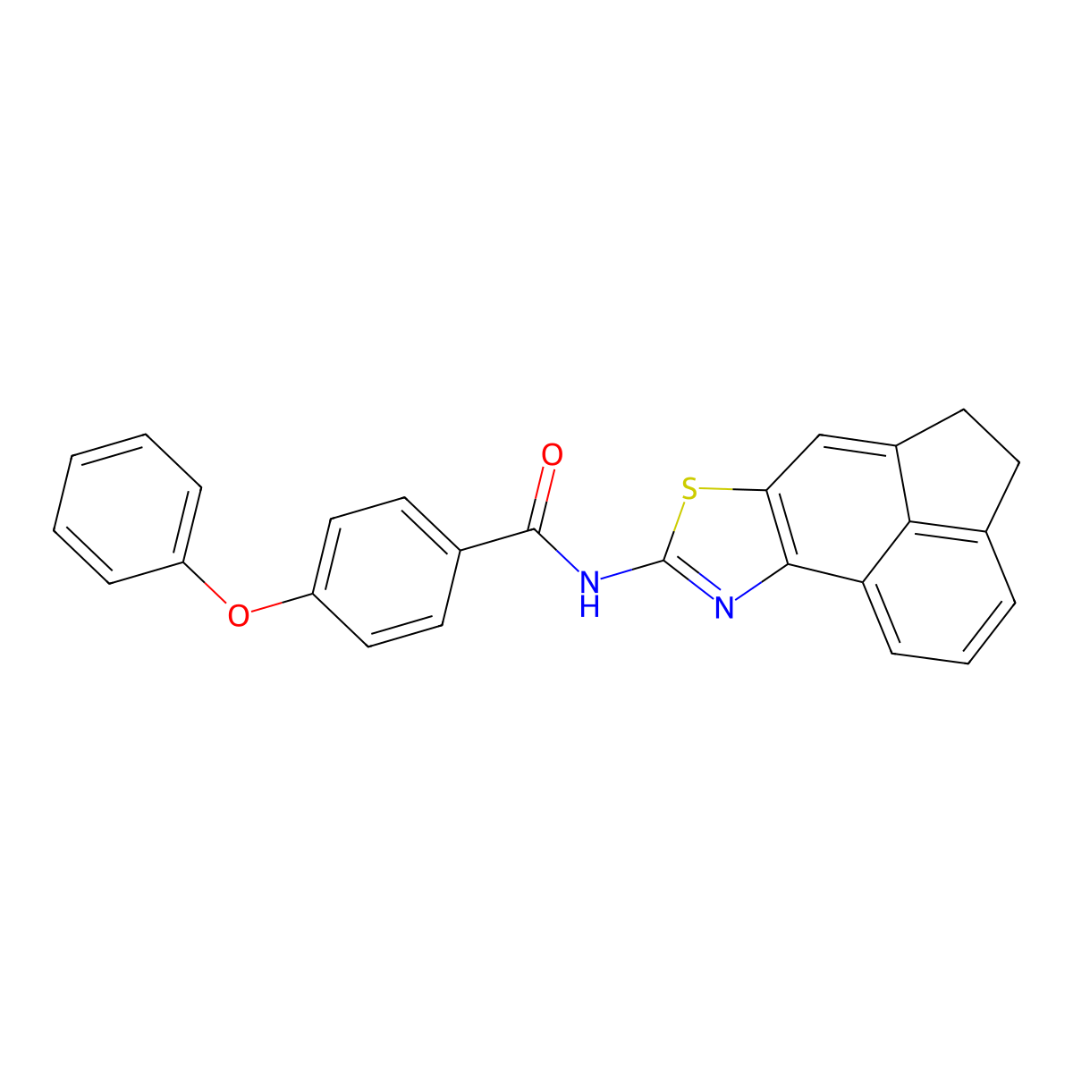 N-(4,5-dihydroacenaphtho[5,4-d]thiazol-8-yl)-4-phenoxybenzamide molecular structure, CAS 477325-87-4
