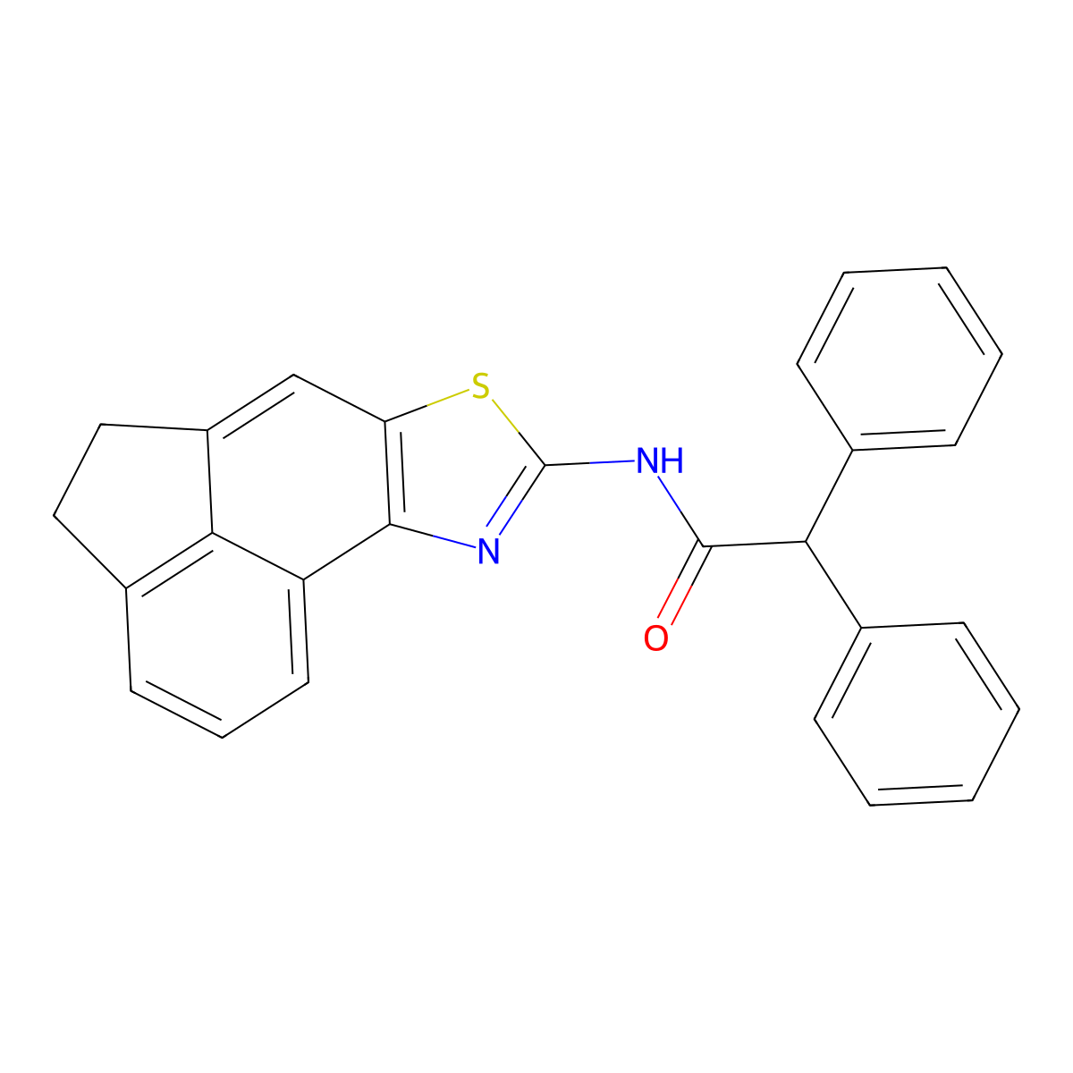 N-(4,5-dihydroacenaphtho[5,4-d]thiazol-8-yl)-2,2-diphenylacetamide molecular structure, CAS 477325-92-1
