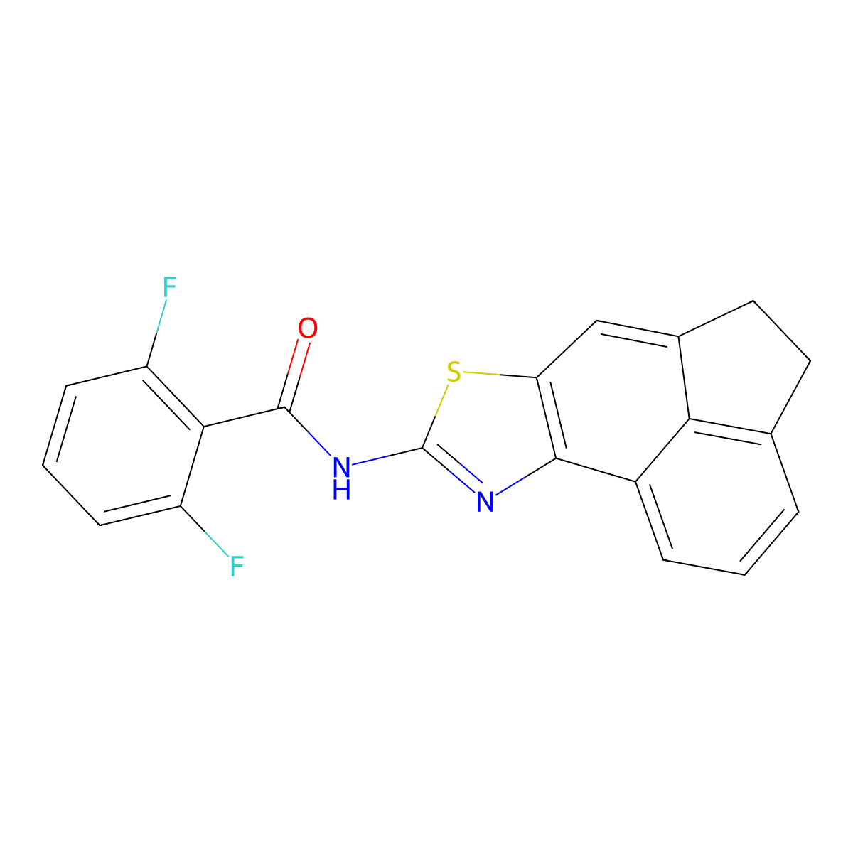 N-(4,5-dihydroacenaphtho[5,4-d]thiazol-8-yl)-2,6-difluorobenzamide molecular structure, CAS 477325-94-3