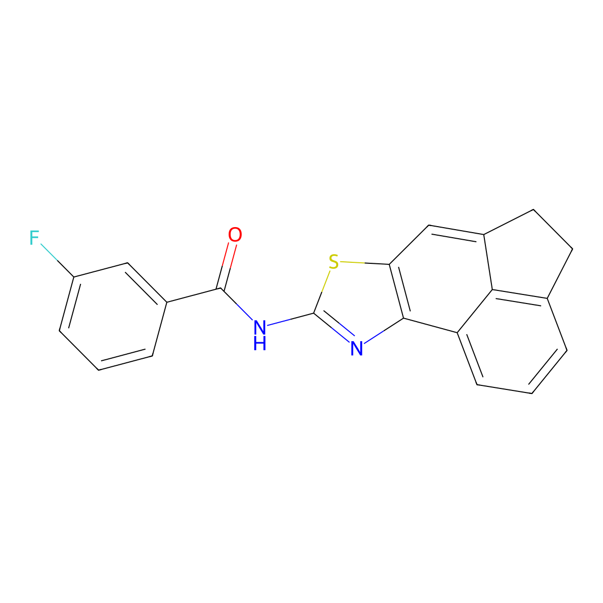 N-(4,5-dihydroacenaphtho[5,4-d]thiazol-8-yl)-3-fluorobenzamide molecular structure, CAS 477325-97-6