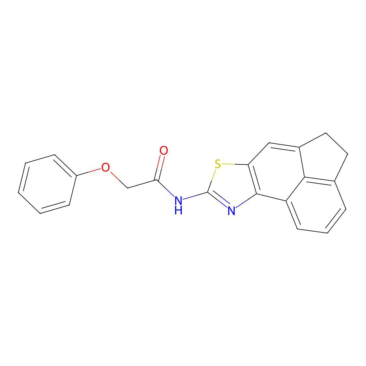 2-phenoxy-N-{5-thia-3-azatetracyclo[6.6.1.0^{2,6}.0^{11,15}]pentadeca-1(15),2(6),3,7,11,13-hexaen-4-yl}acetamide molecular structure, CAS 477326-01-5
