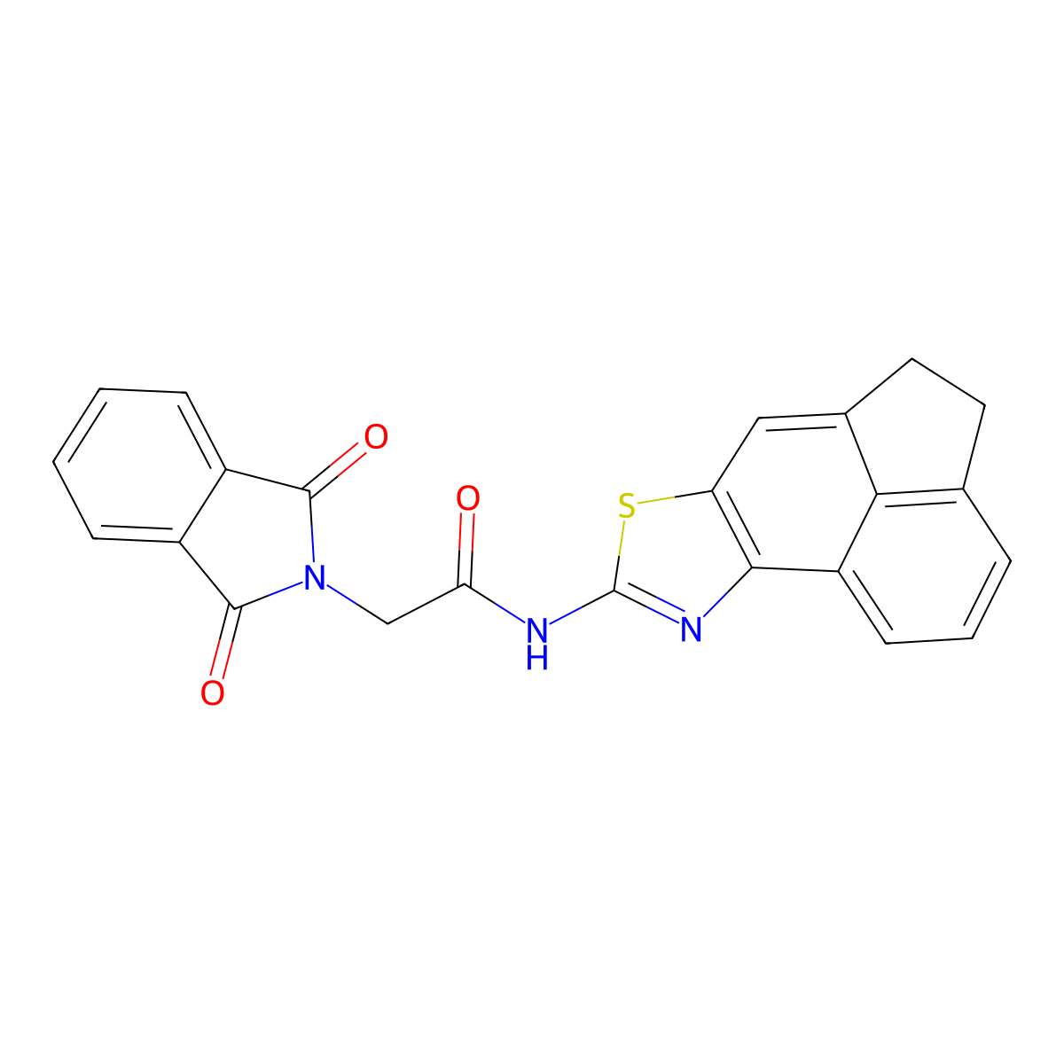 2-(1,3-dioxo-2,3-dihydro-1H-isoindol-2-yl)-N-{5-thia-3-azatetracyclo[6.6.1.0^{2,6}.0^{11,15}]pentadeca-1(15),2(6),3,7,11,13-hexaen-4-yl}acetamide molecular structure, CAS 477326-03-7