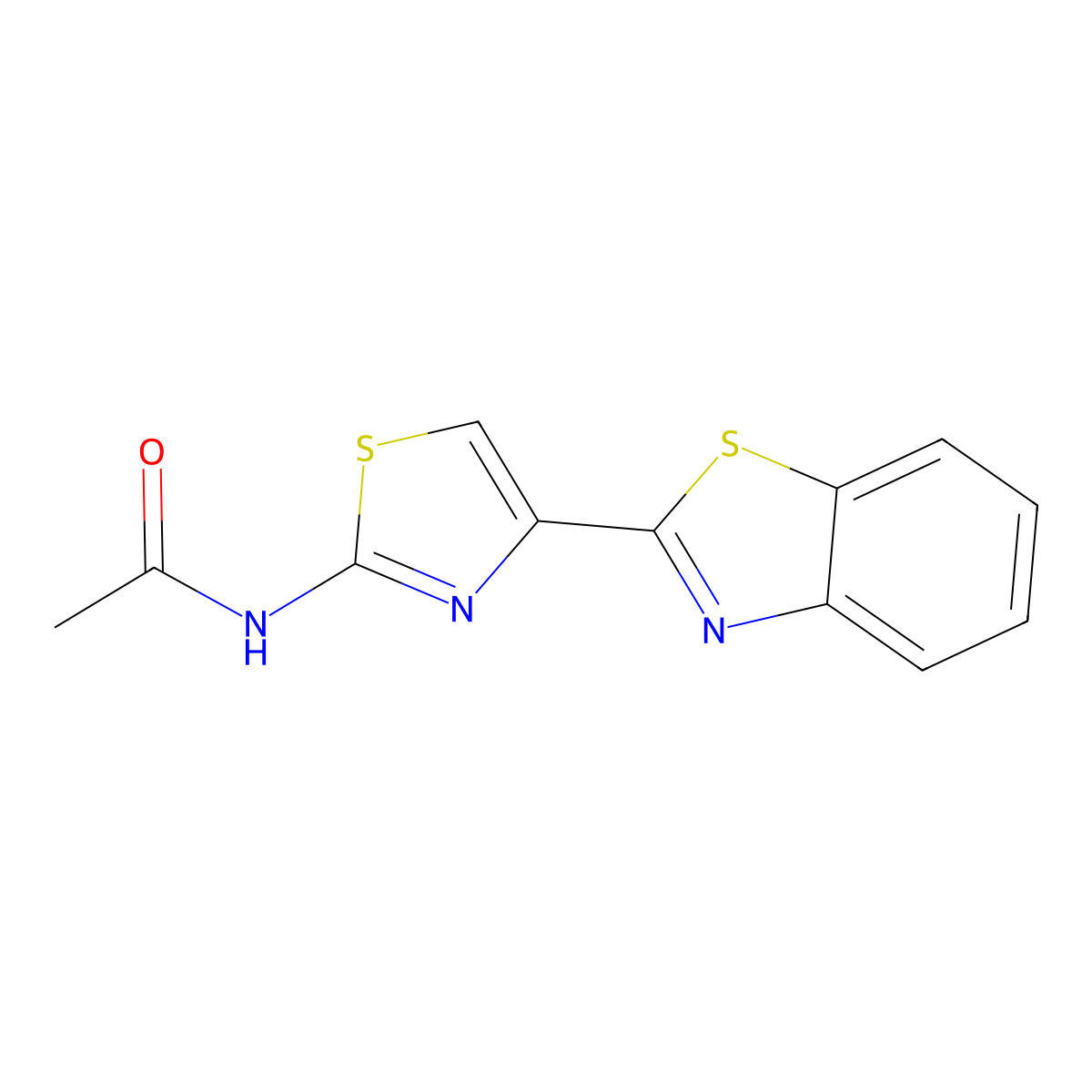 N-[4-(1,3-benzothiazol-2-yl)-1,3-thiazol-2-yl]acetamide molecular structure, CAS 477326-79-7