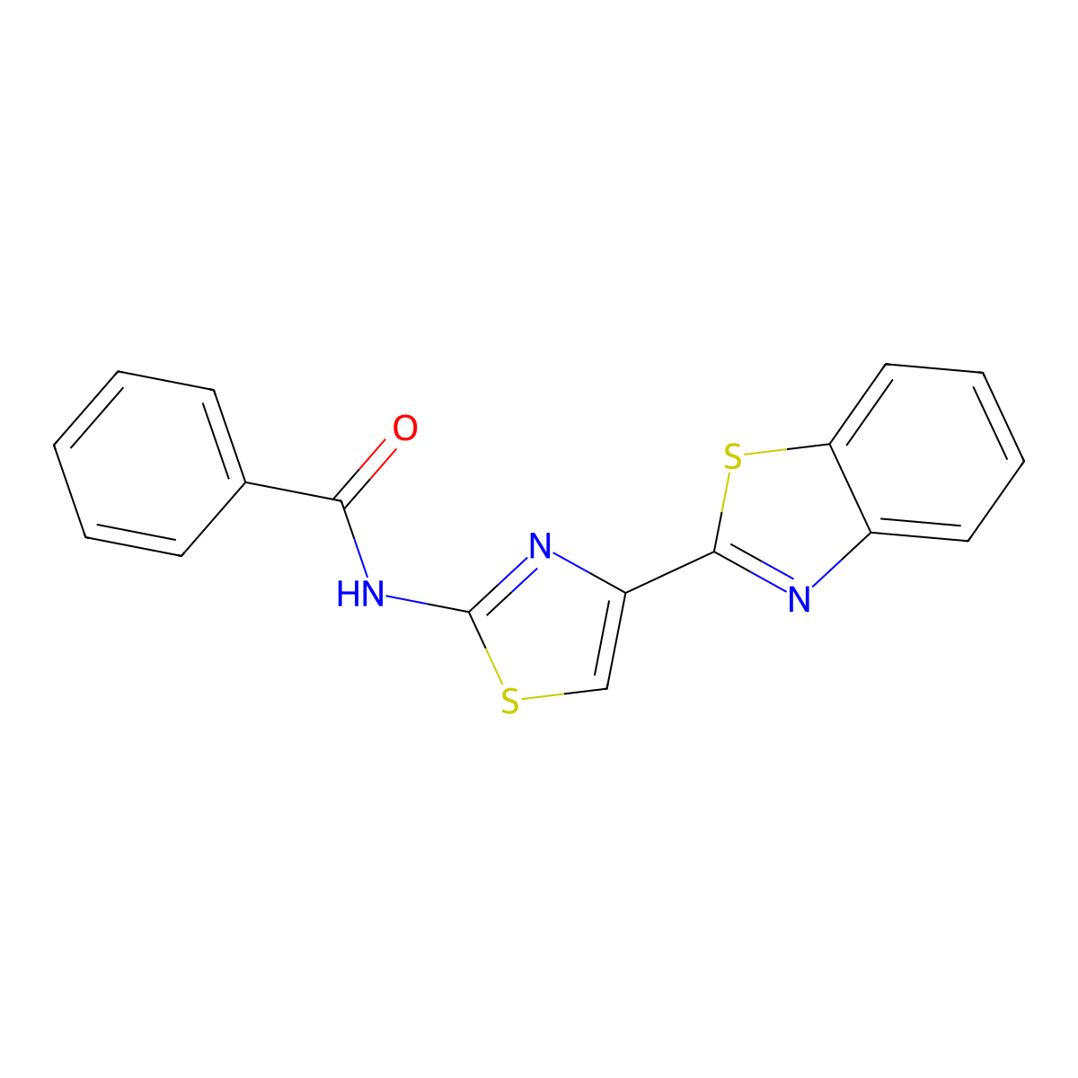 N-[4-(1,3-benzothiazol-2-yl)-1,3-thiazol-2-yl]benzamide molecular structure, CAS 477326-80-0