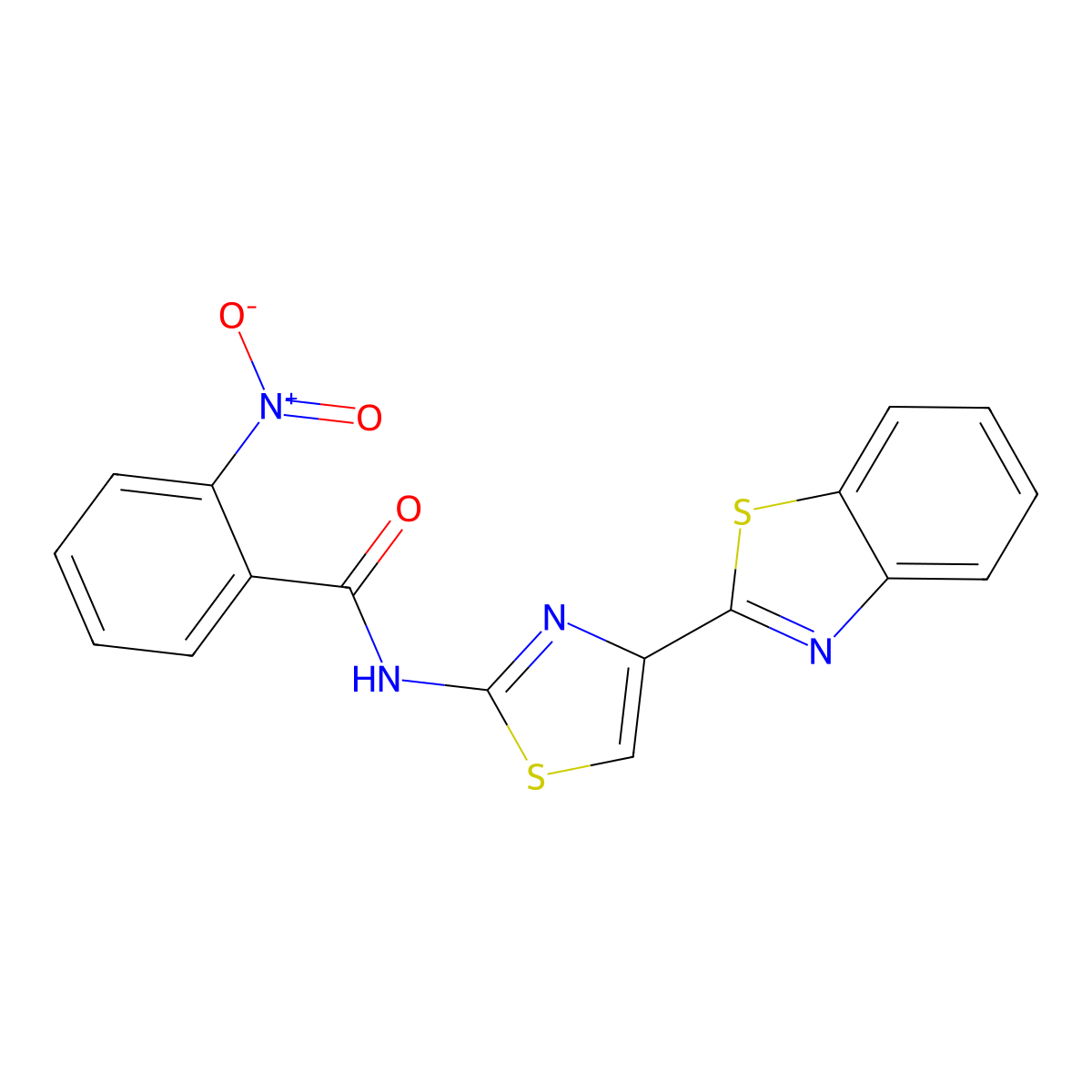 N-[4-(1,3-benzothiazol-2-yl)-1,3-thiazol-2-yl]-2-nitrobenzamide molecular structure, CAS 477326-89-9