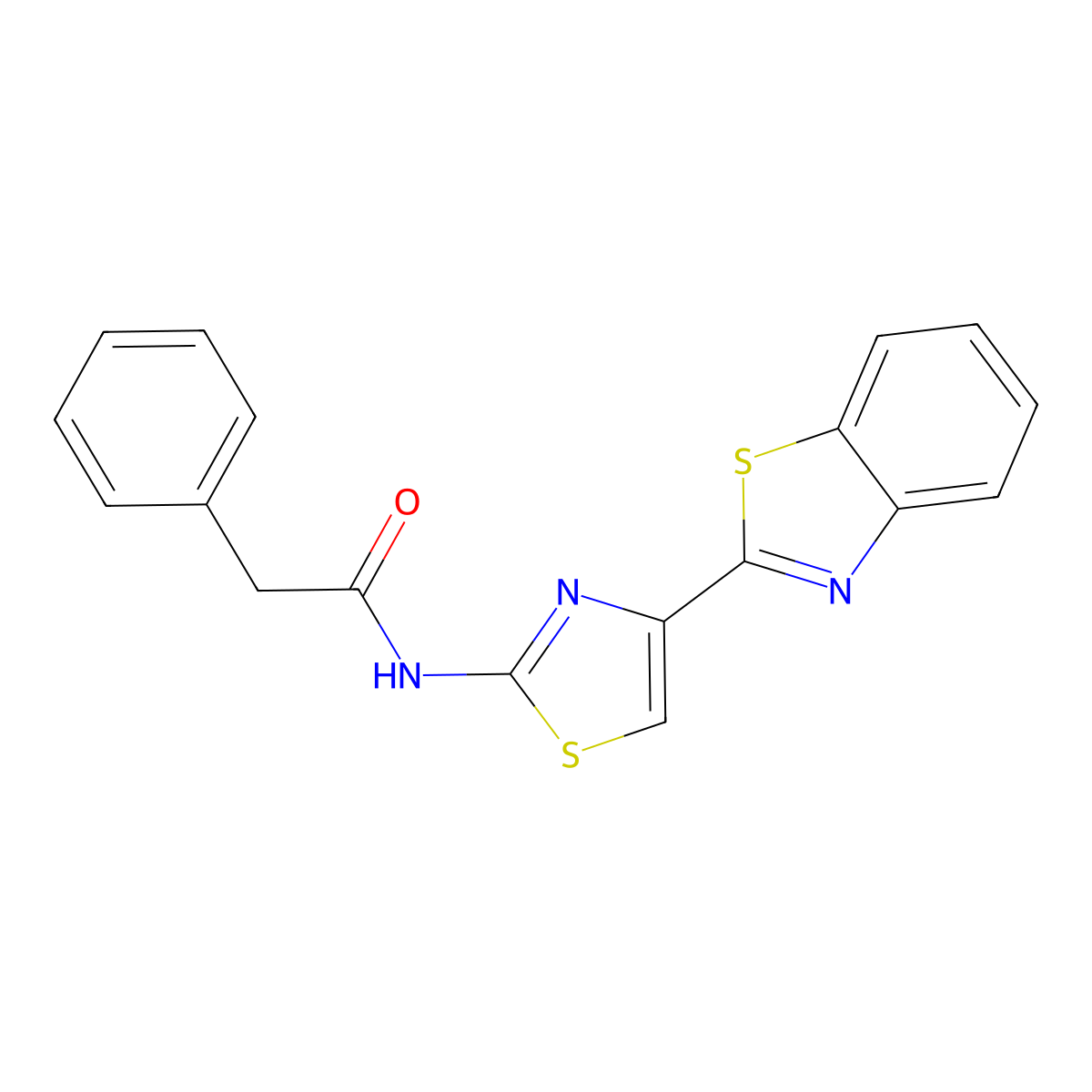 N-[4-(1,3-benzothiazol-2-yl)-1,3-thiazol-2-yl]-2-phenylacetamide molecular structure, CAS 477327-07-4