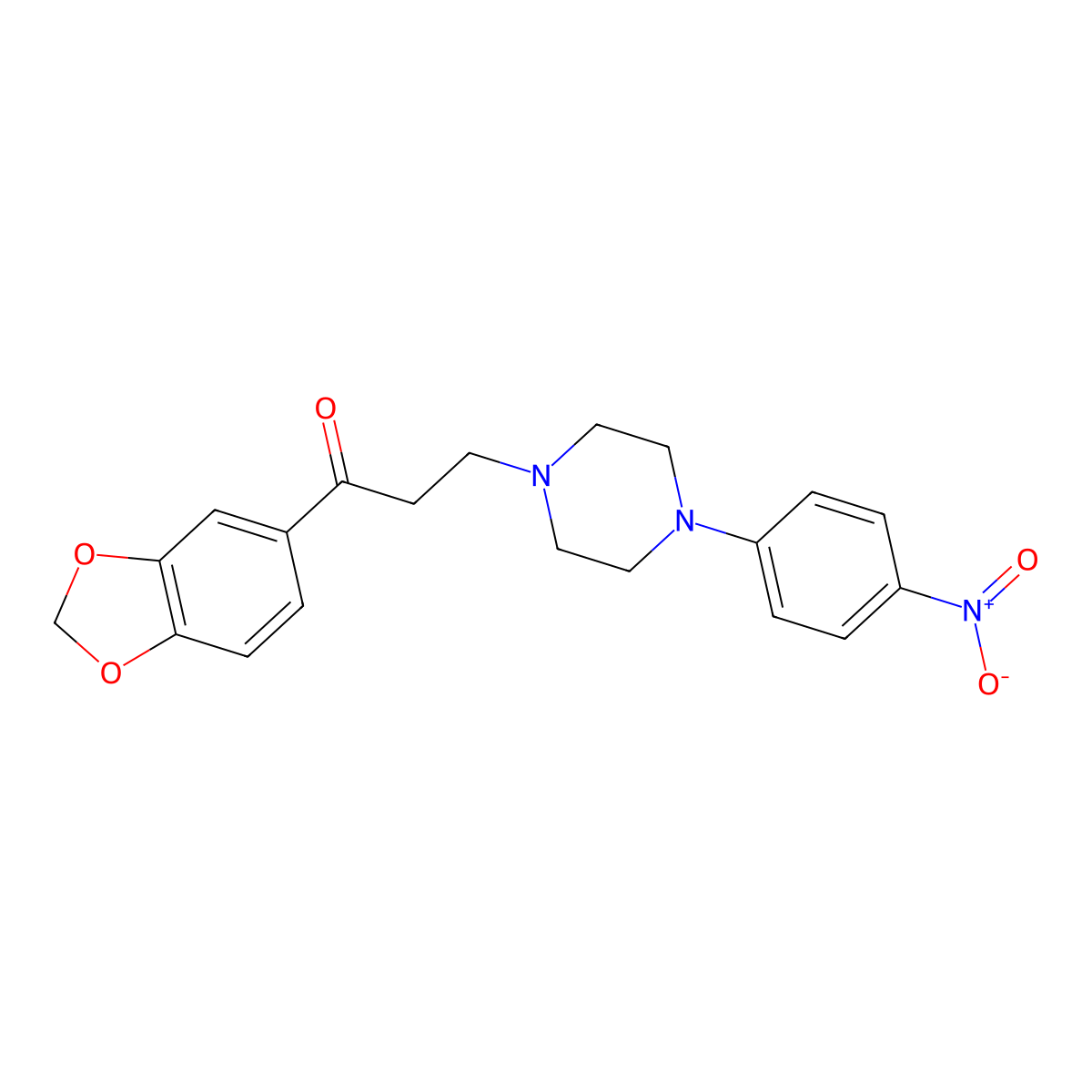 1-(1,3-Benzodioxol-5-YL)-3-(4-(4-nitrophenyl)-1-piperazinyl)-1-propanone molecular structure, CAS 477328-85-1