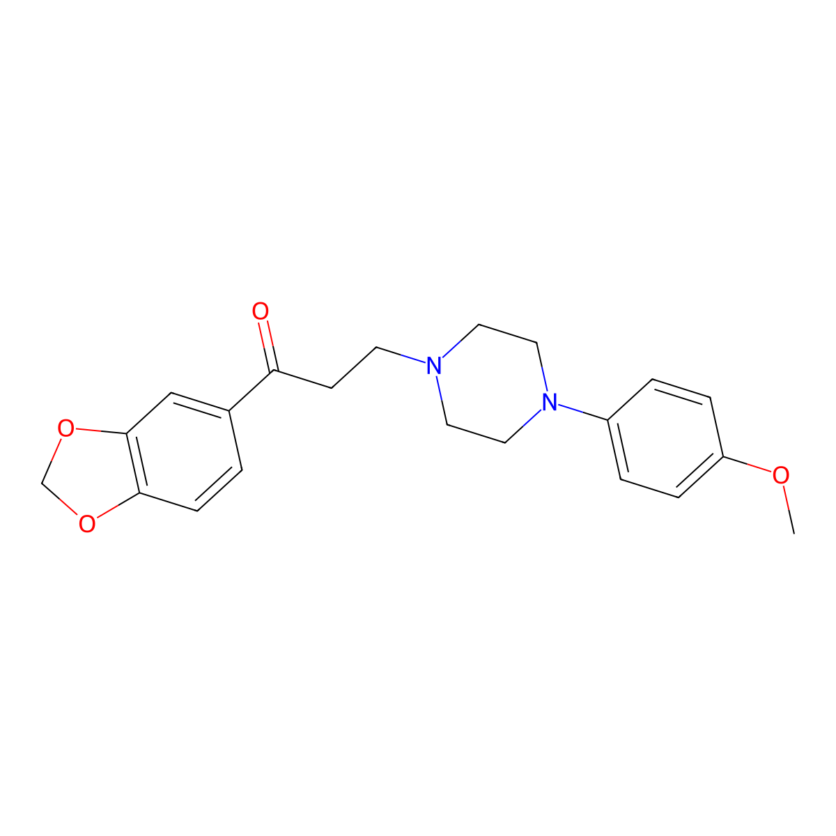 1-(1,3-Benzodioxol-5-YL)-3-(4-(4-methoxyphenyl)-1-piperazinyl)-1-propanone molecular structure, CAS 477328-88-4