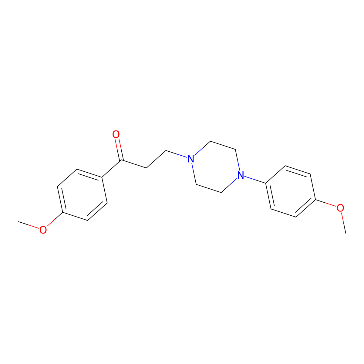 1-(4-Methoxyphenyl)-3-(4-(4-methoxyphenyl)-1-piperazinyl)-1-propanone molecular structure, CAS 477328-89-5