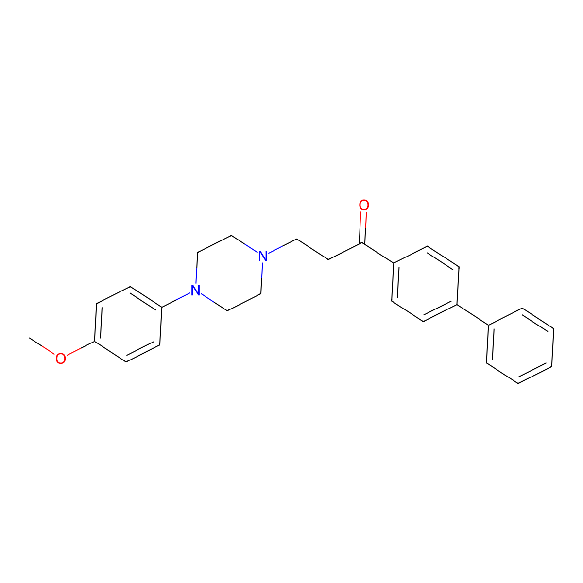 1-(1,1'-Biphenyl)-4-YL-3-(4-(4-methoxyphenyl)-1-piperazinyl)-1-propanone molecular structure, CAS 477328-91-9
