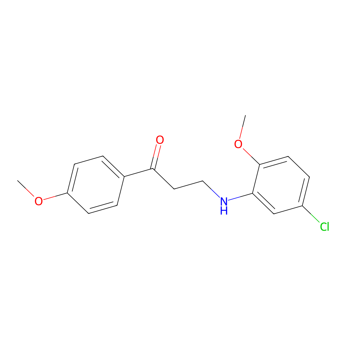 3-(5-Chloro-2-methoxyanilino)-1-(4-methoxyphenyl)-1-propanone molecular structure, CAS 477328-93-1