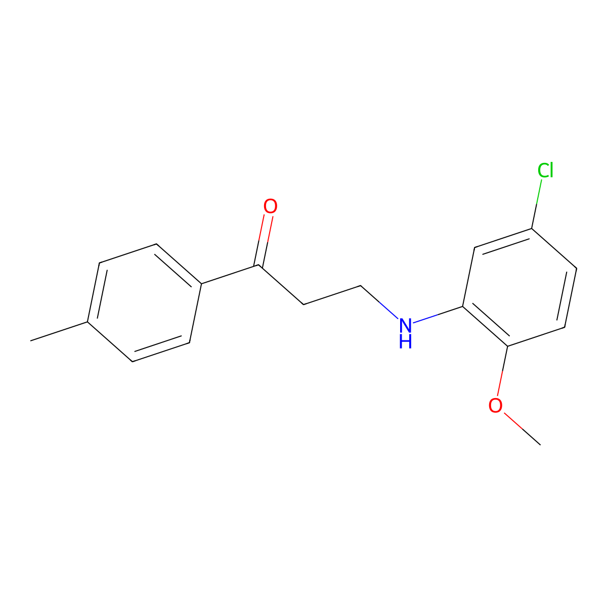 3-(5-Chloro-2-methoxyanilino)-1-(4-methylphenyl)-1-propanone molecular structure, CAS 477328-95-3