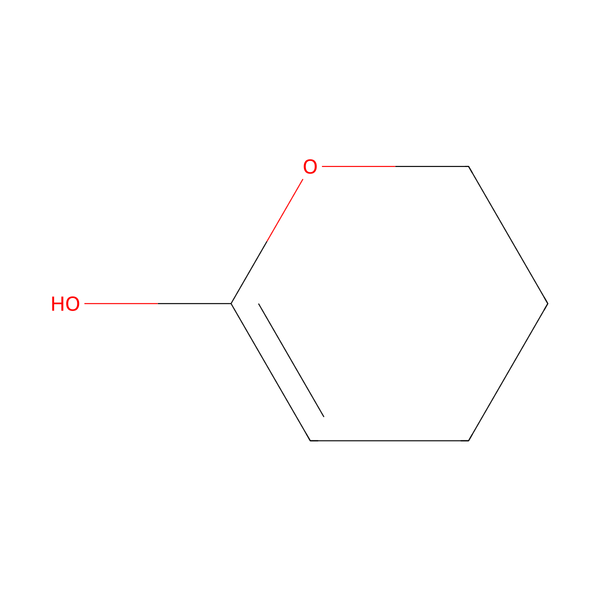 3,4-dihydro-2H-pyran-6-ol molecular structure, CAS 477330-52-2