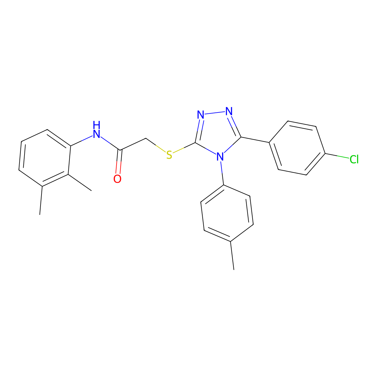 2-{[5-(4-chlorophenyl)-4-(4-methylphenyl)-4H-1,2,4-triazol-3-yl]sulfanyl}-N-(2,3-dimethylphenyl)acetamide molecular structure, CAS 477331-40-1