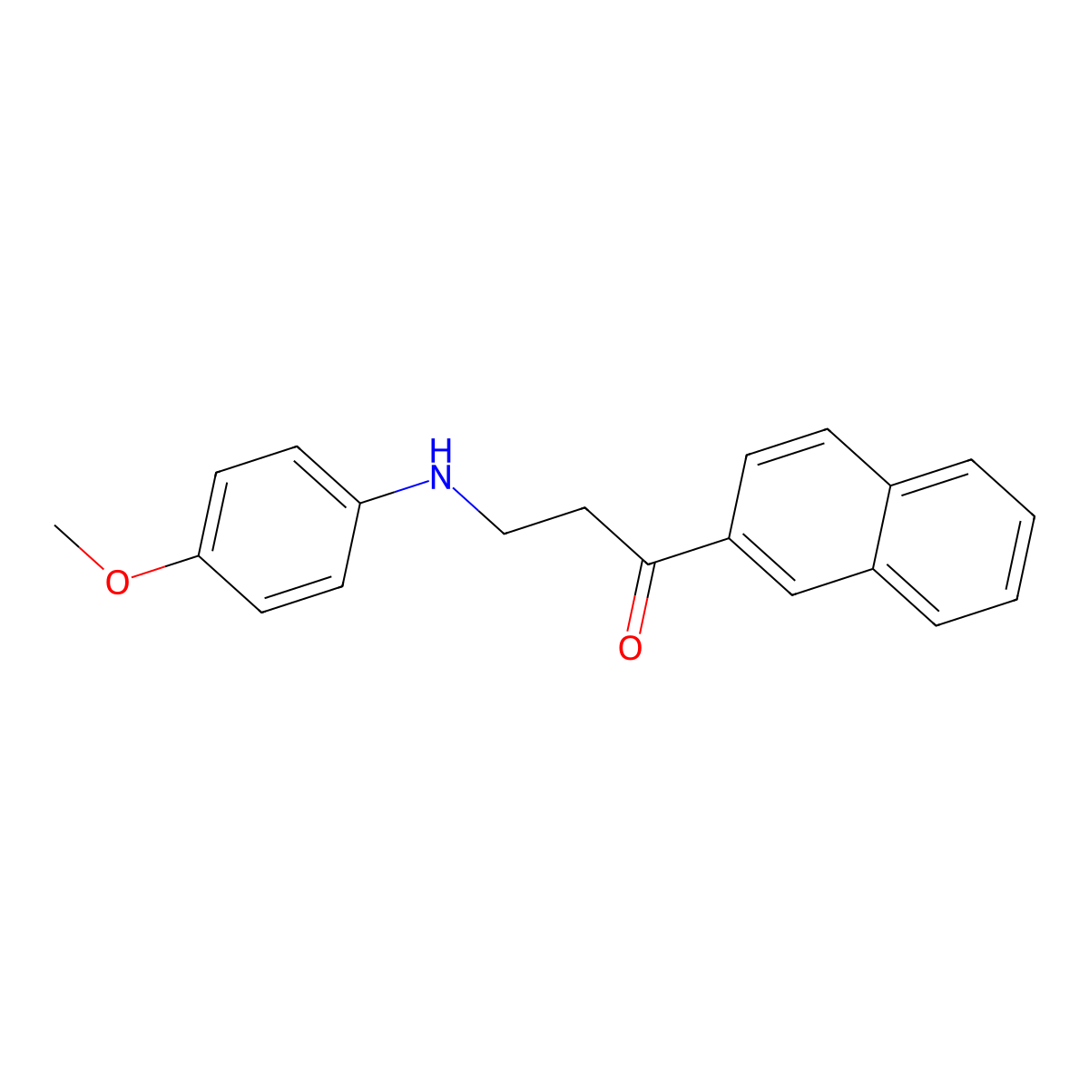 3-(4-Methoxyanilino)-1-(2-naphthyl)-1-propanone molecular structure, CAS 477333-84-9