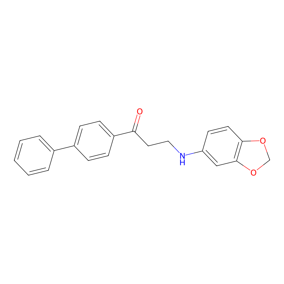 3-(1,3-Benzodioxol-5-ylamino)-1-[1,1'-biphenyl]-4-yl-1-propanone molecular structure, CAS 477333-86-1